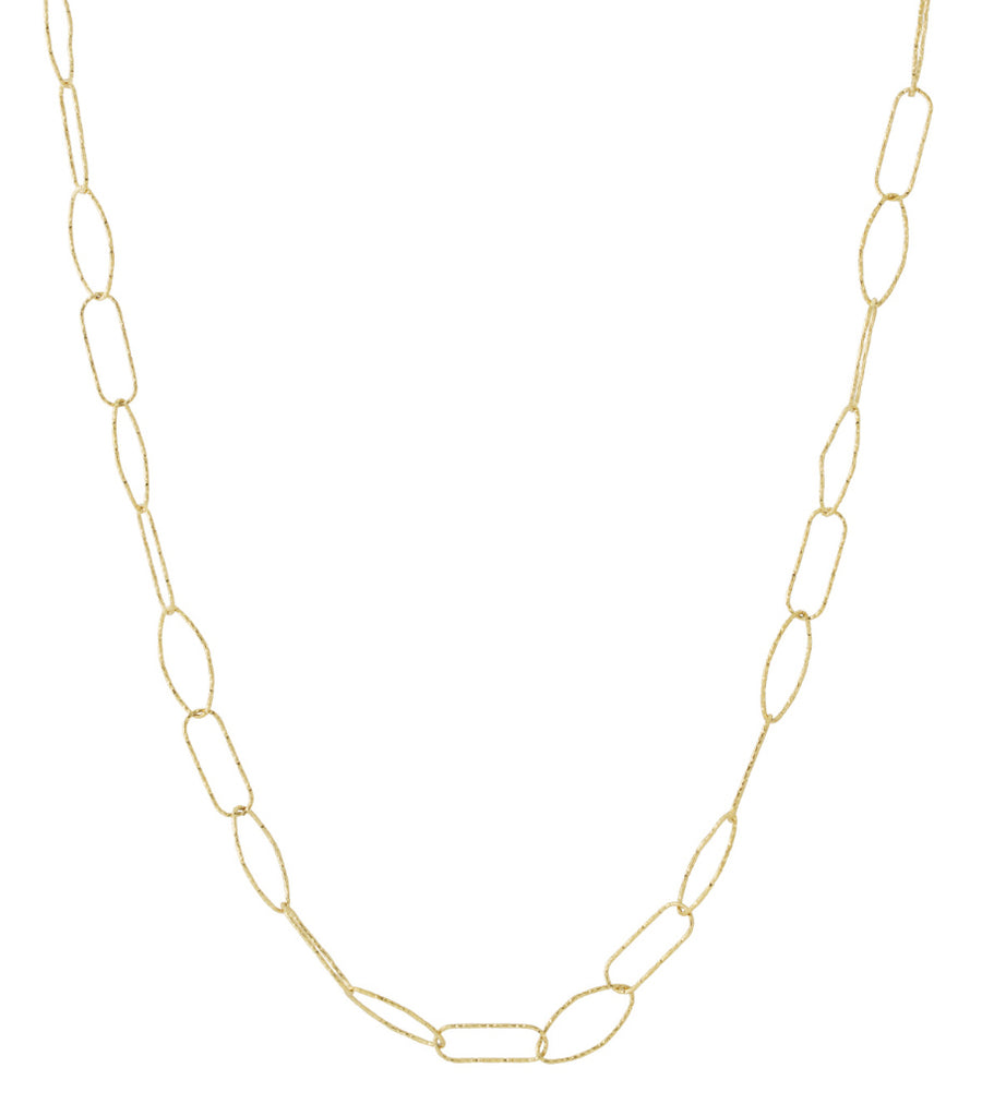 Long collier en acier inoxydable 304 pour femme avec maillons – couleur or
