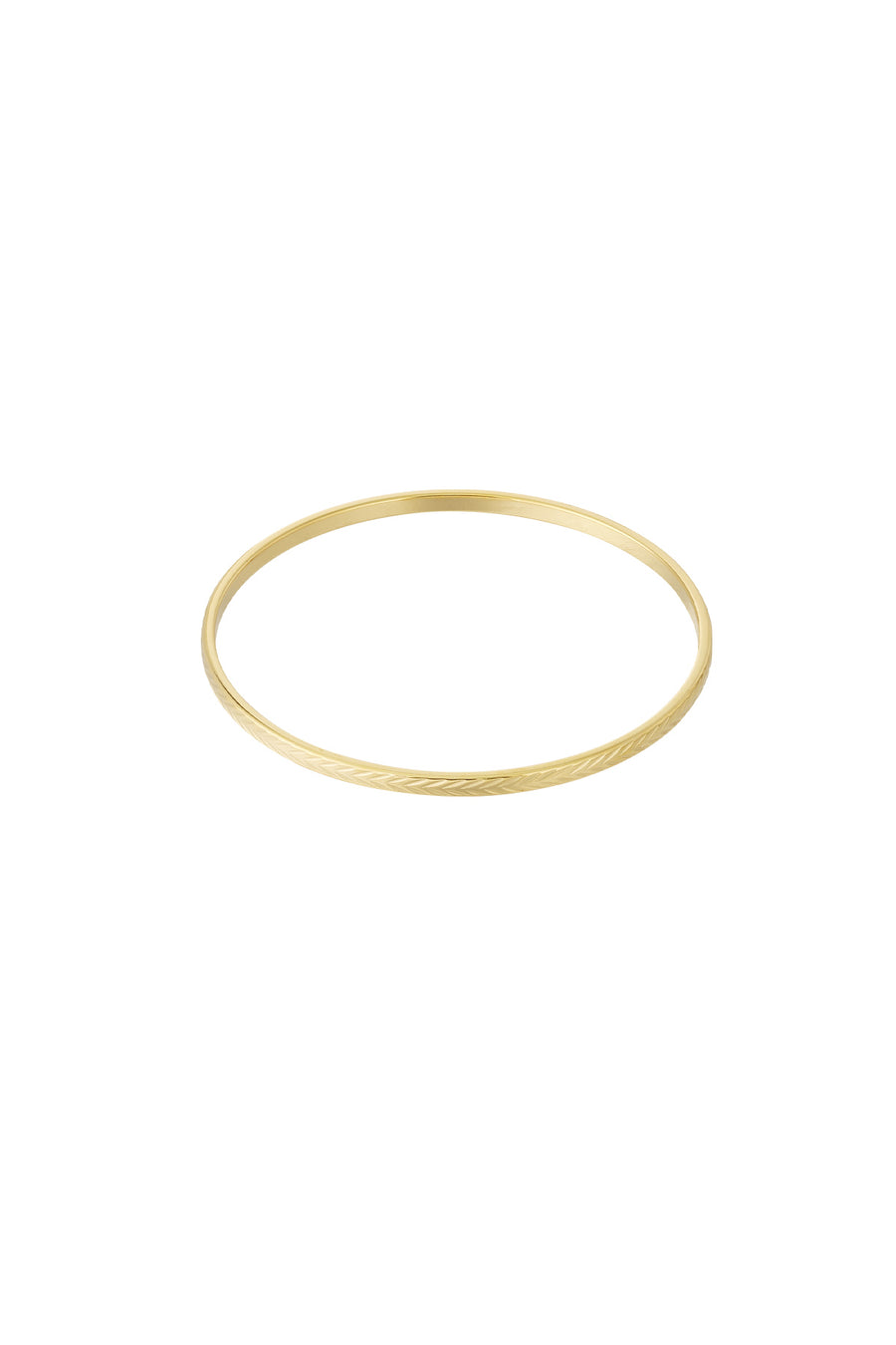 Bangle pour femme en acier inoxydable de forme organique – doré
