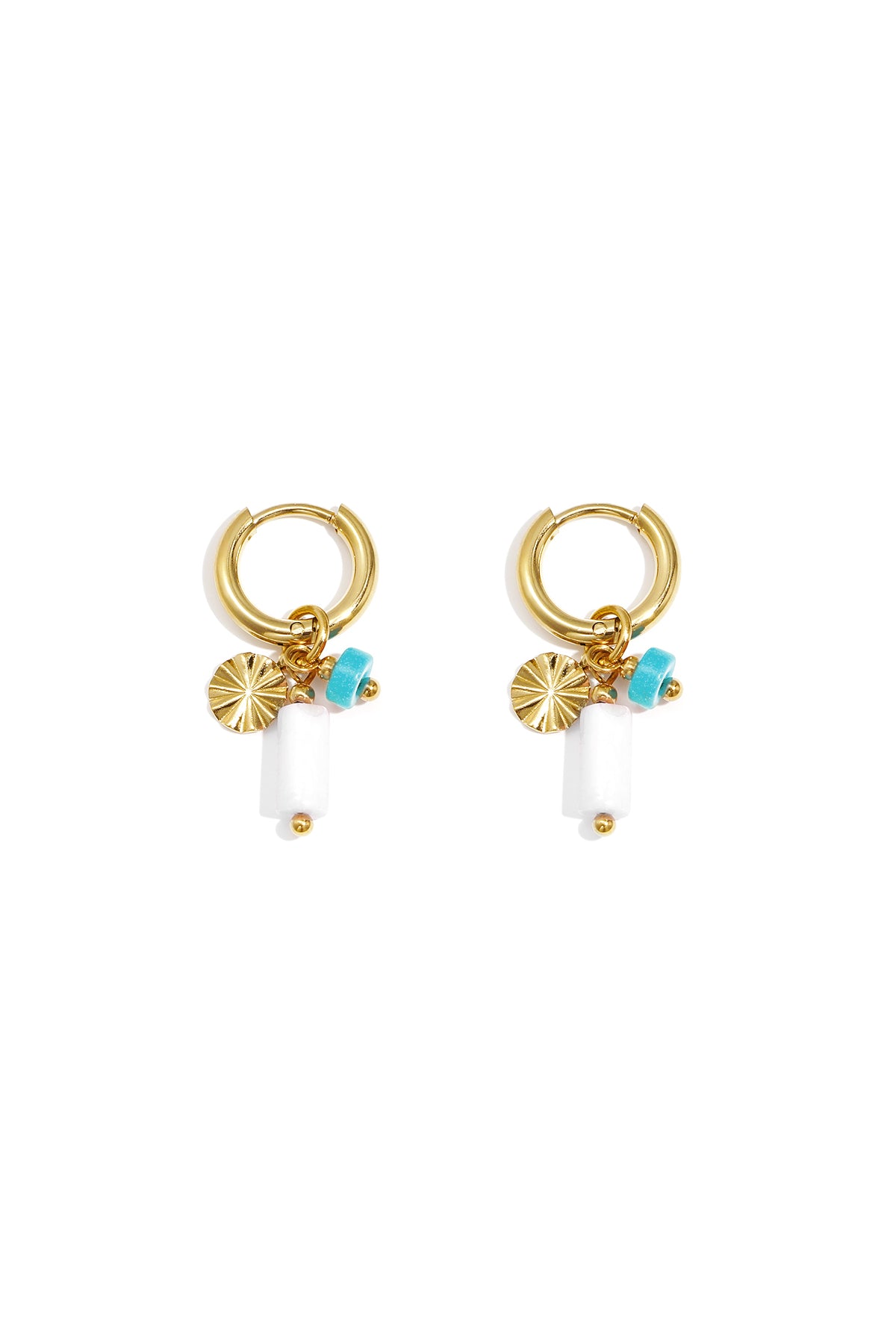 Boucles d'oreilles pendantes en acier inoxydable pour femmes de forme organique – plusieurs couleurs