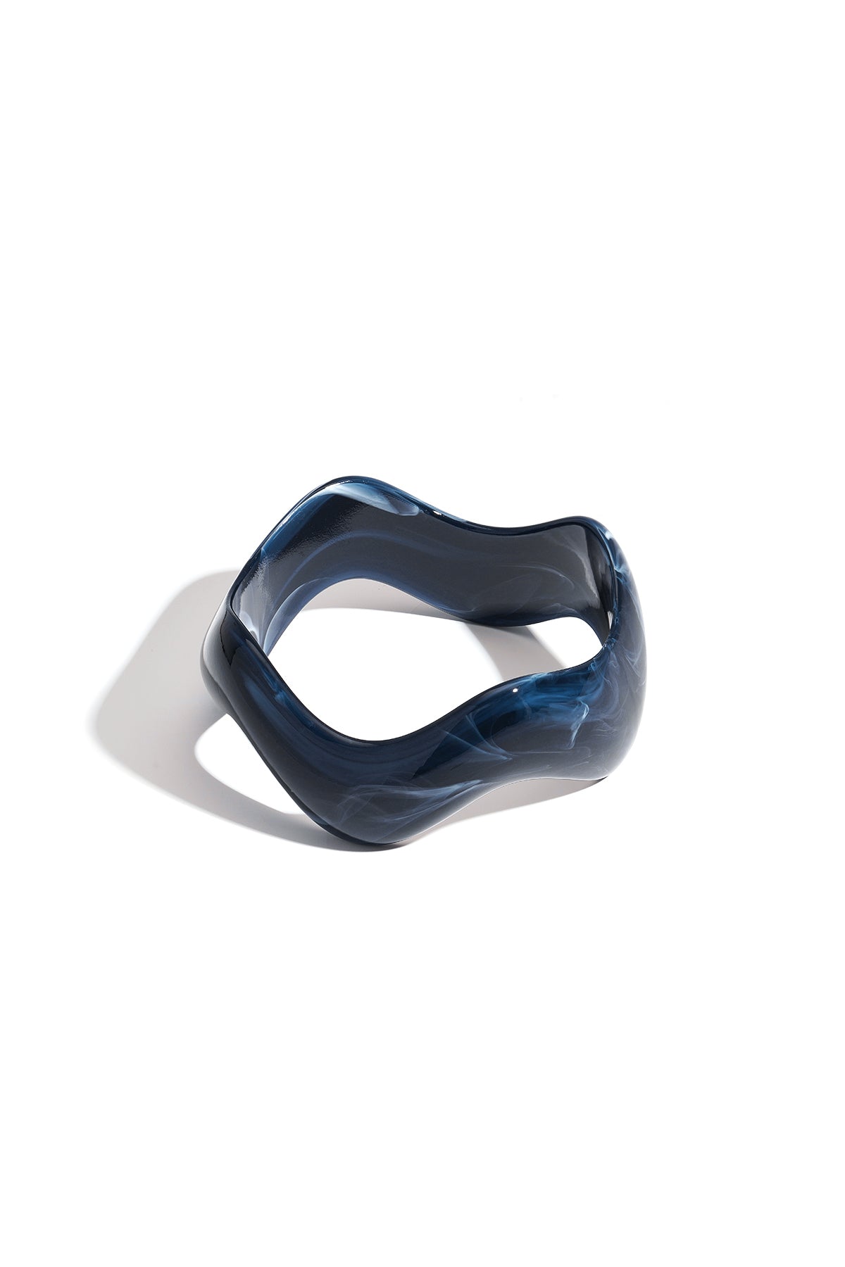 Bracelet jonc en acrylique pour femme, forme organique – plusieurs couleurs
