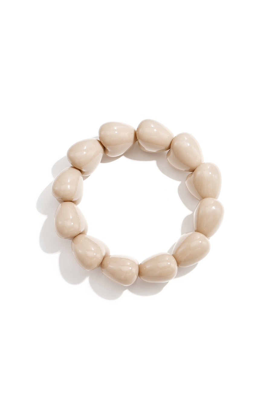 Armband met chunky harten kralen