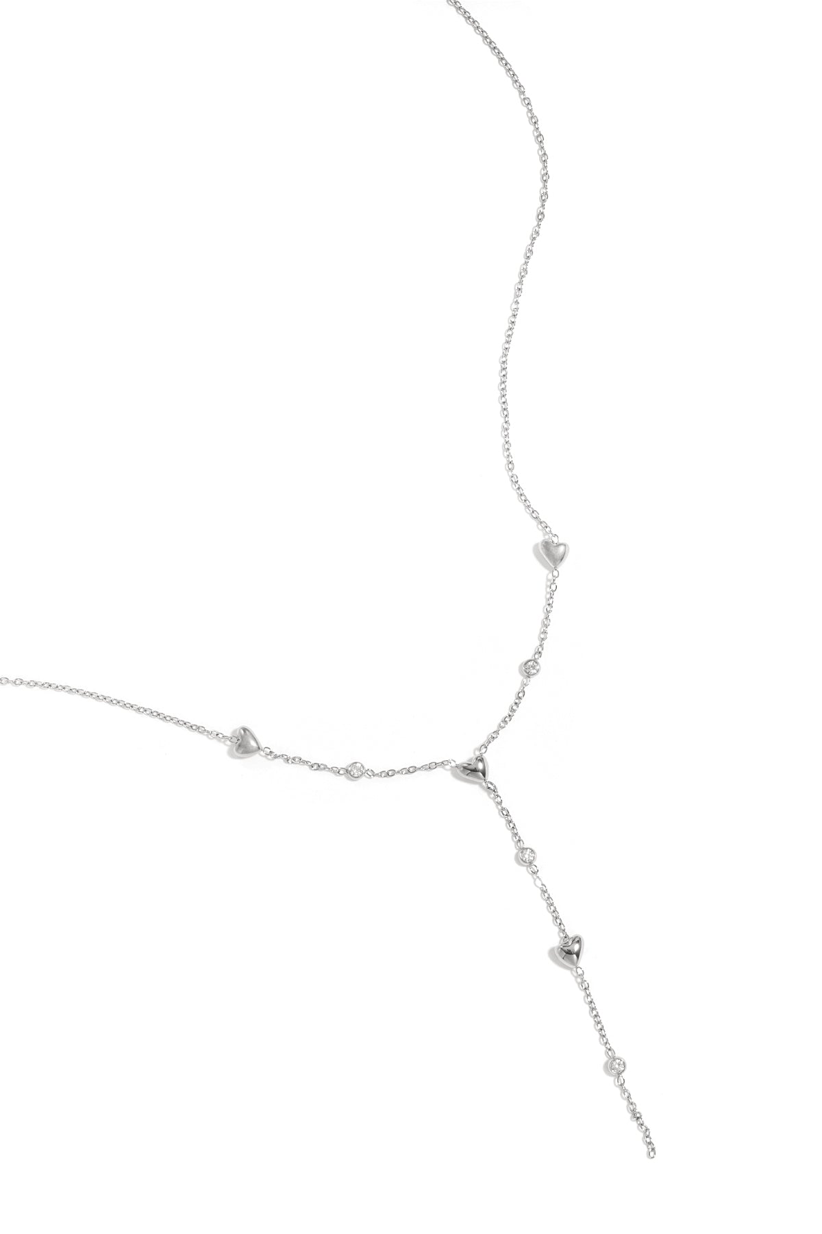 Women's Necklace with Heart-Shaped Stainless Steel Pendant – Gold and Silver Tone