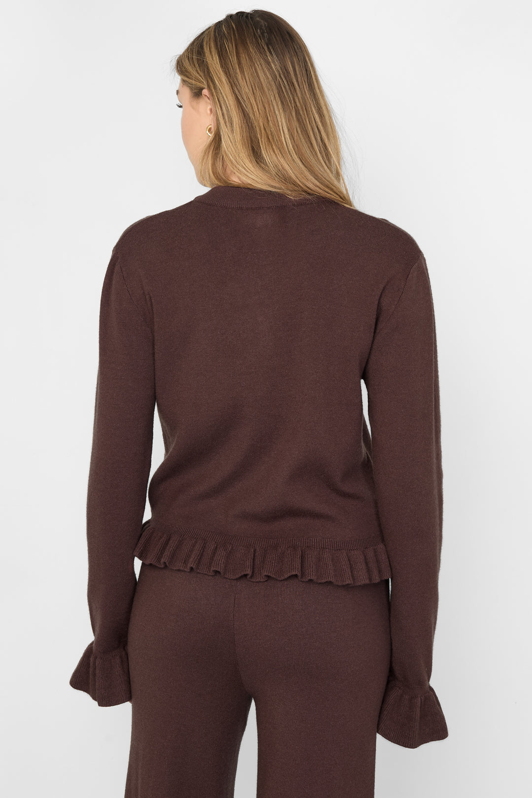 Dames Loving ruffle cardigan in drie kleuren – productfoto 10