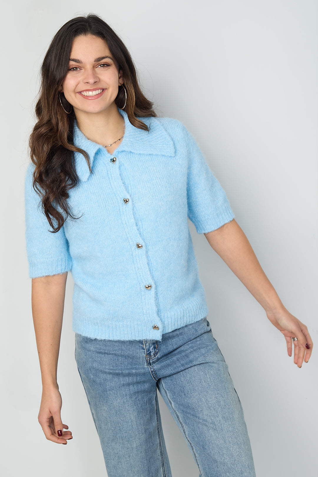 Dames Amore gebreide top van polyester – productfoto 3