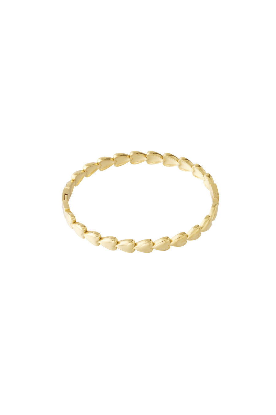 Bracelet jonc en acier inoxydable avec cœur pour femme – doré et argenté