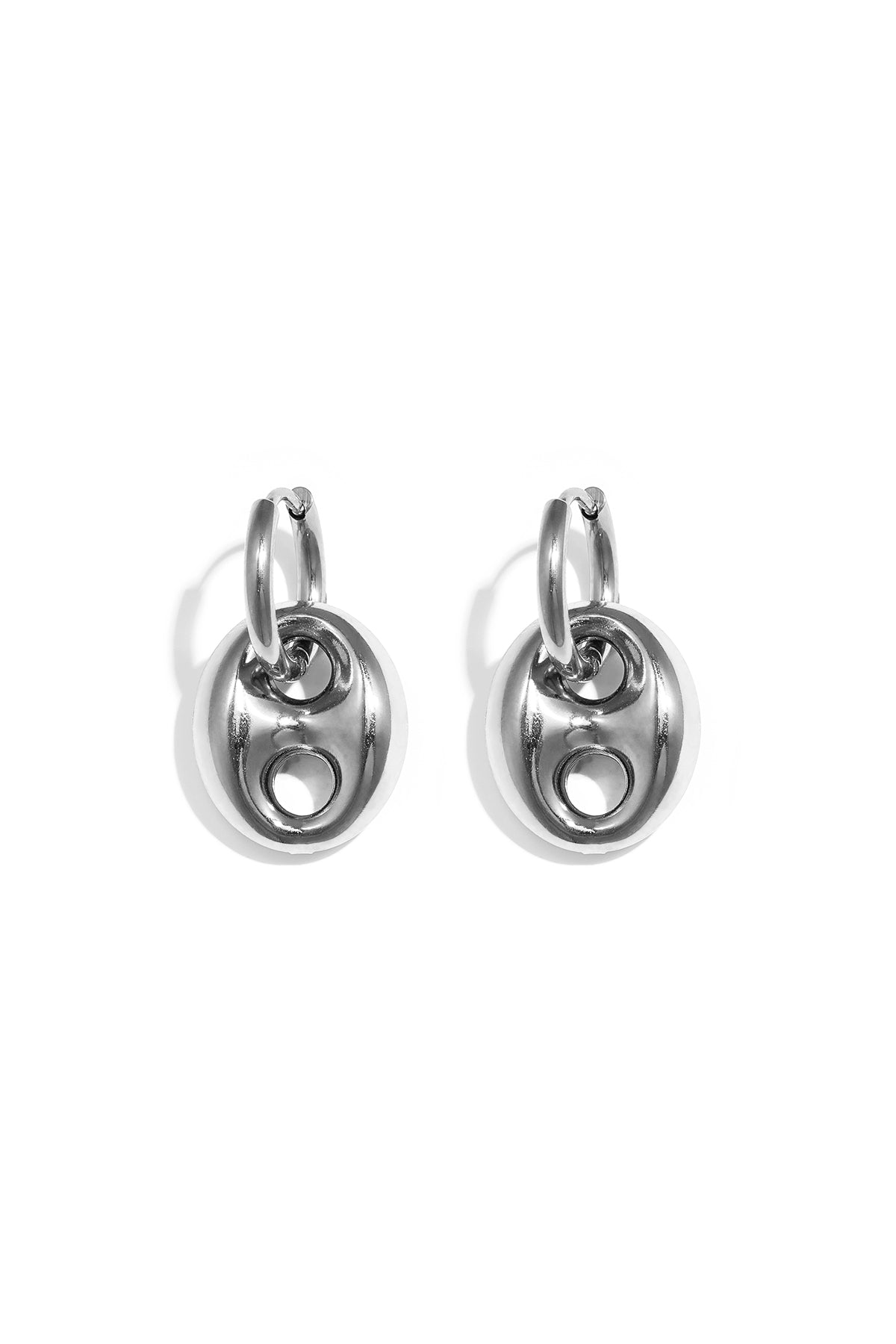 Boucles d'oreilles pendantes pour femme en acier inoxydable de forme organique – couleur or