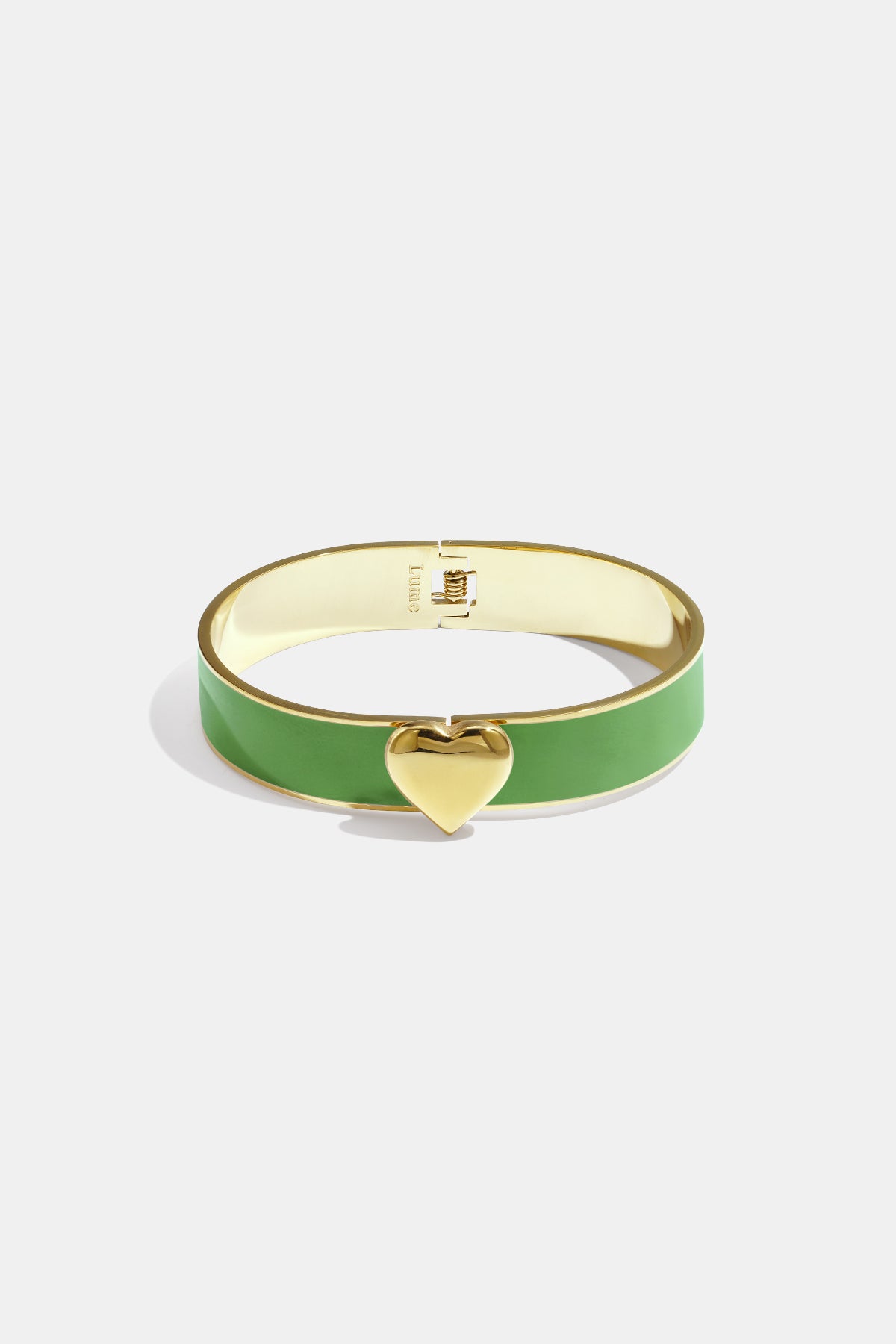 Women's Stainless Steel Heart Bangle Bracelet – Multiple Colors