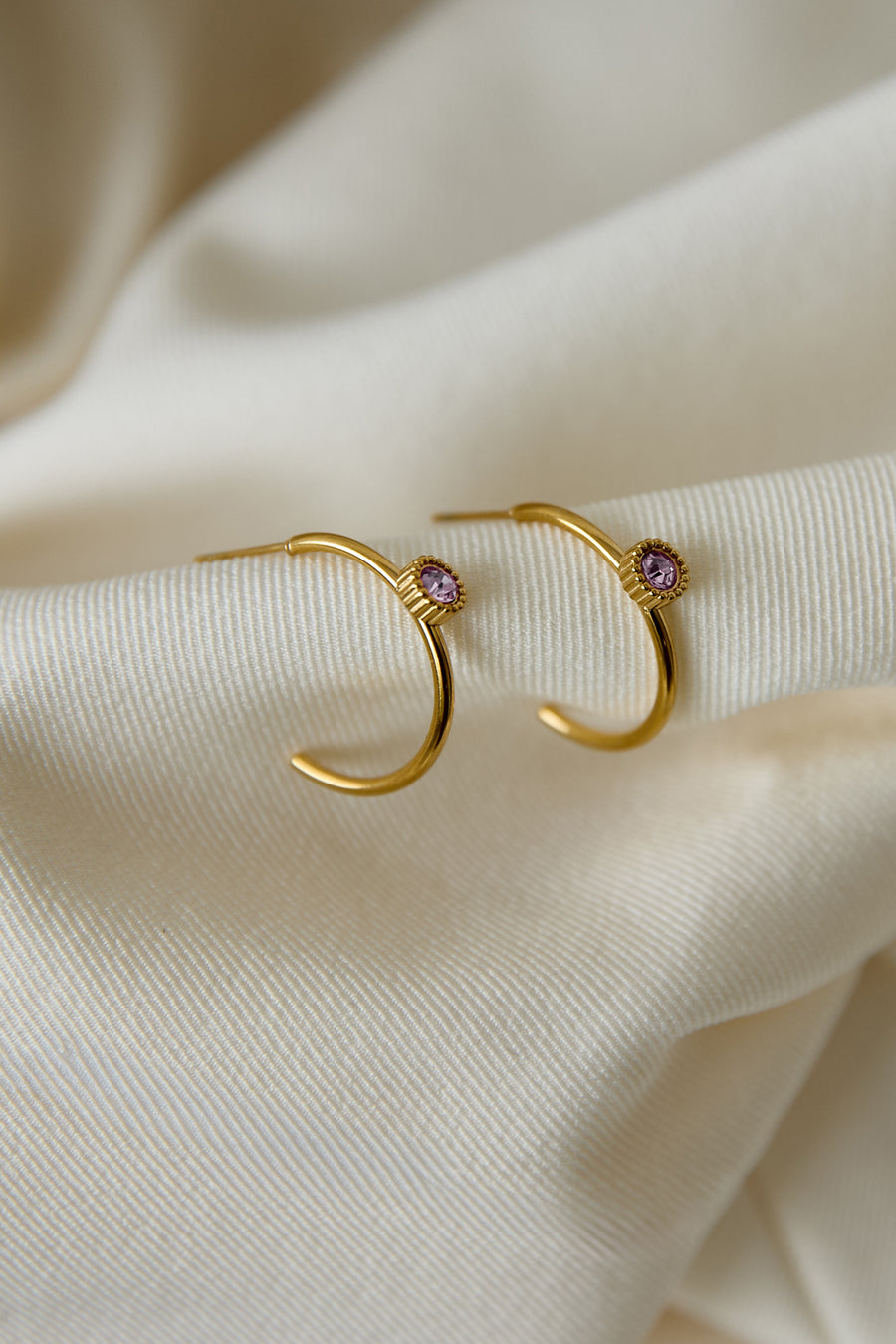 Women's Round Stainless Steel Hoop Earrings – Multiple Colors