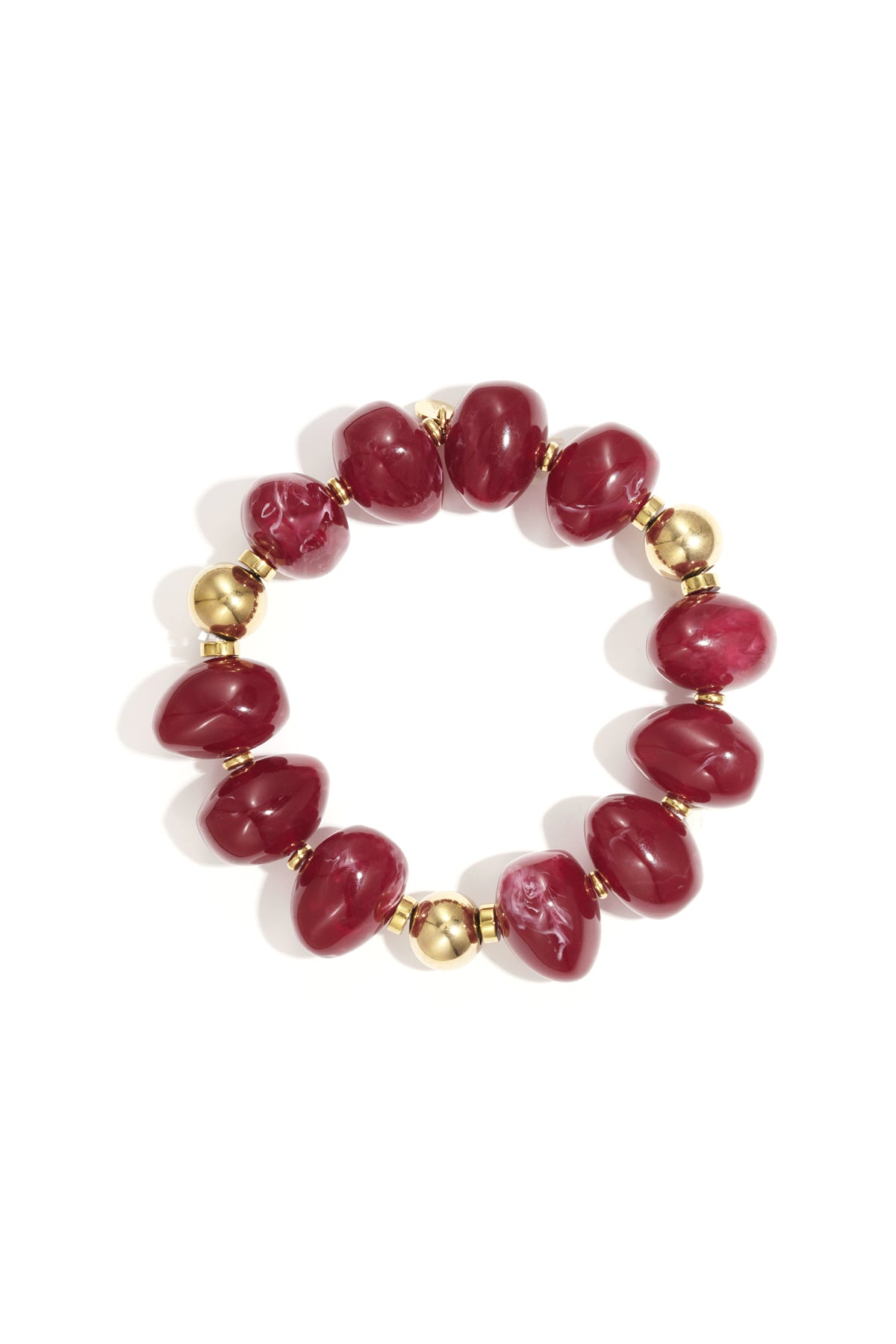 Bracelet perlé en résine, hématite et acier inoxydable 304 pour femme – plusieurs coloris