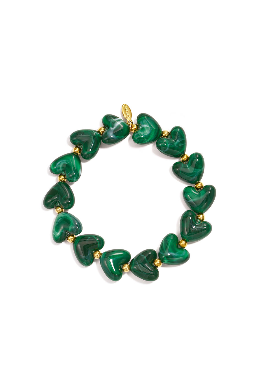 Bracelet en perles acryliques pour femme avec cœur – plusieurs coloris