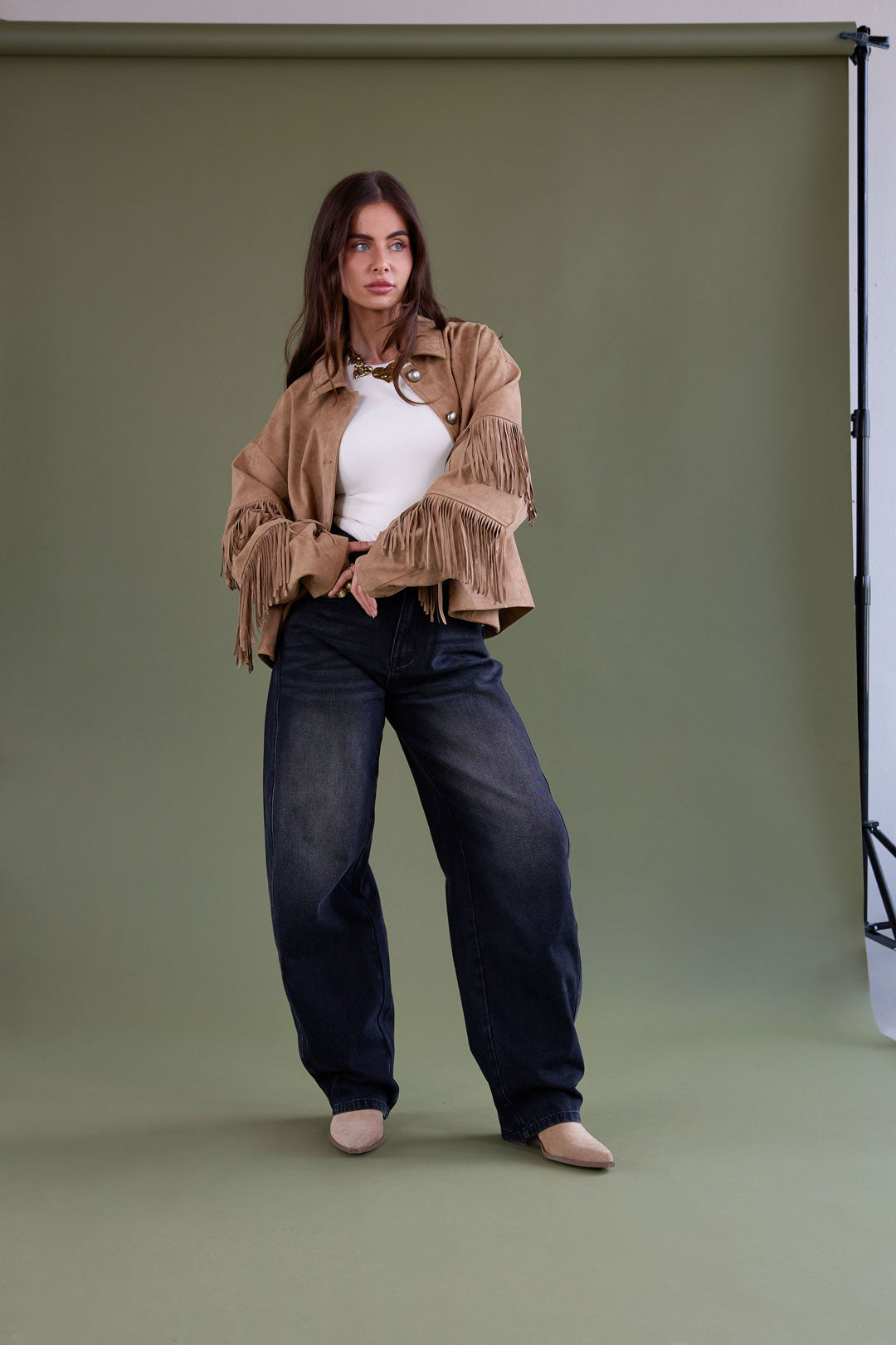 Women's high-waisted wide-leg jeans – image 4
