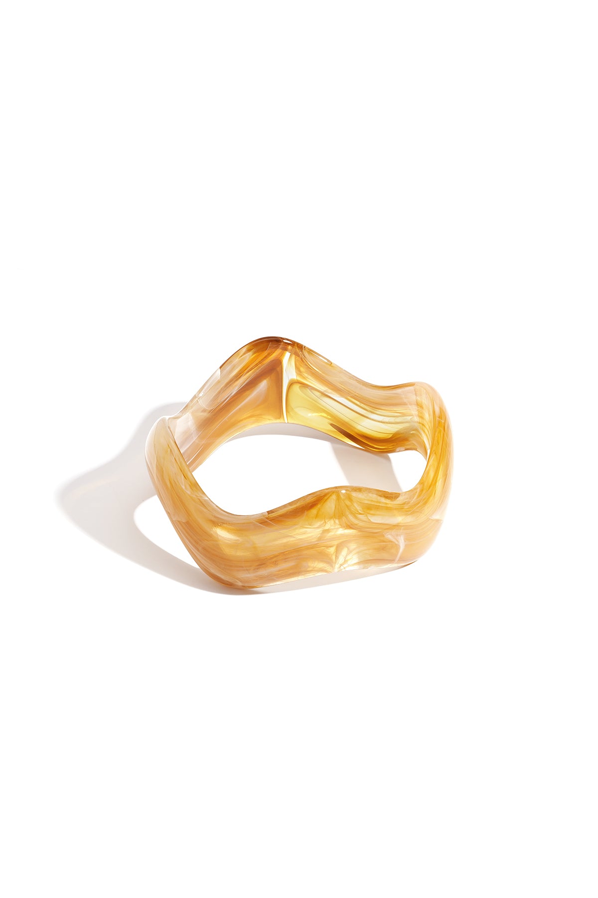 Women's acrylic organic shaped bangle - multiple colours