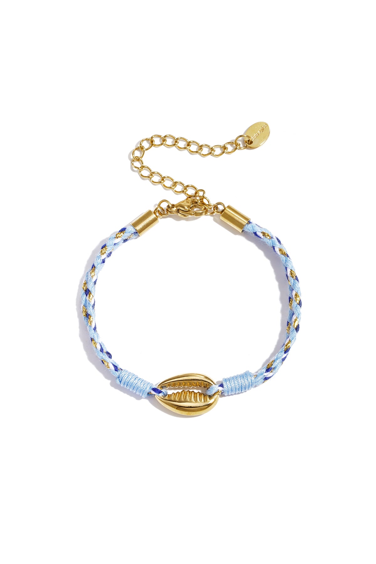 Braided women's bracelet made of cord with floral pattern and heart shape – gold-colored – image 12