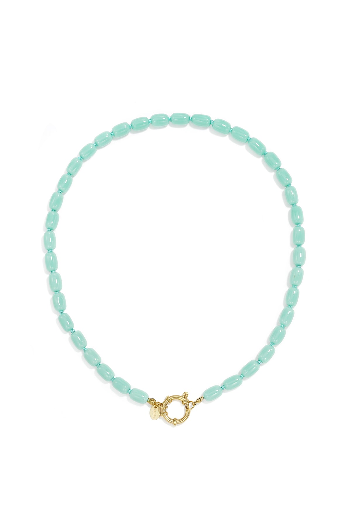 Beaded necklace for women made of stainless steel, glass with plain design – multiple colours