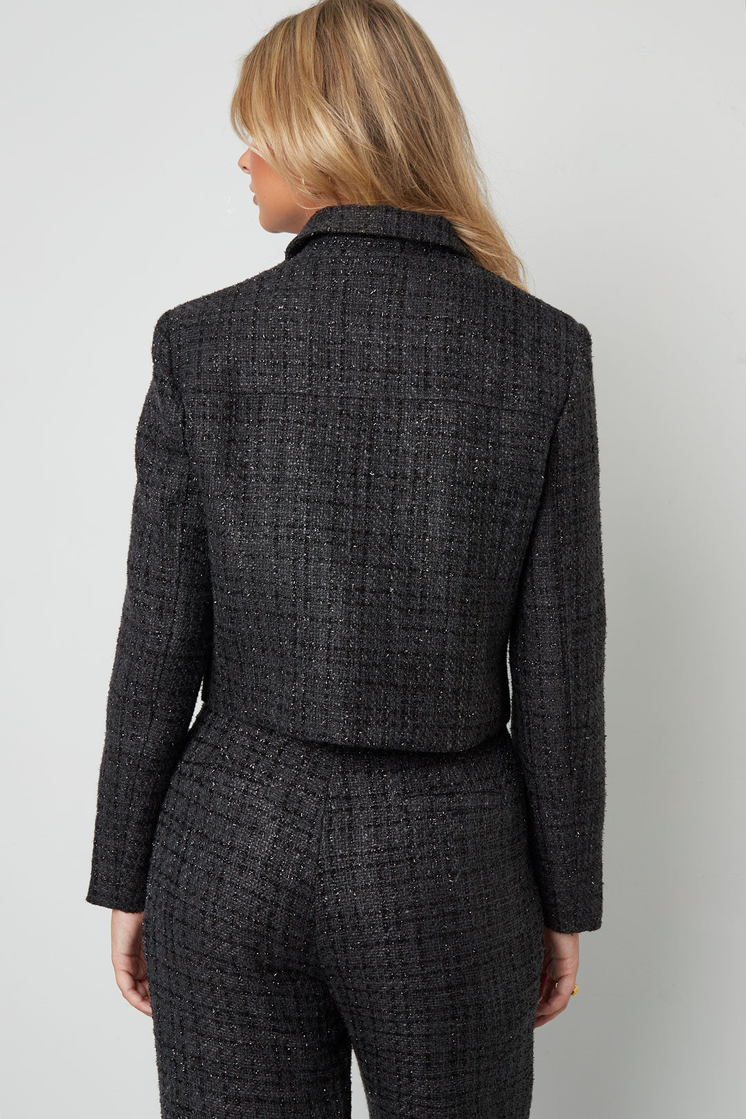 Dames elegant geruit jacket van polyester – productfoto 9