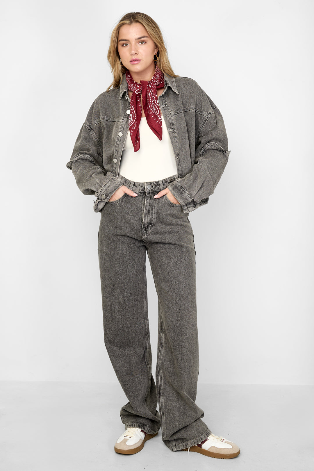 Dames Heartless denim broek van geweven katoen – productfoto 5
