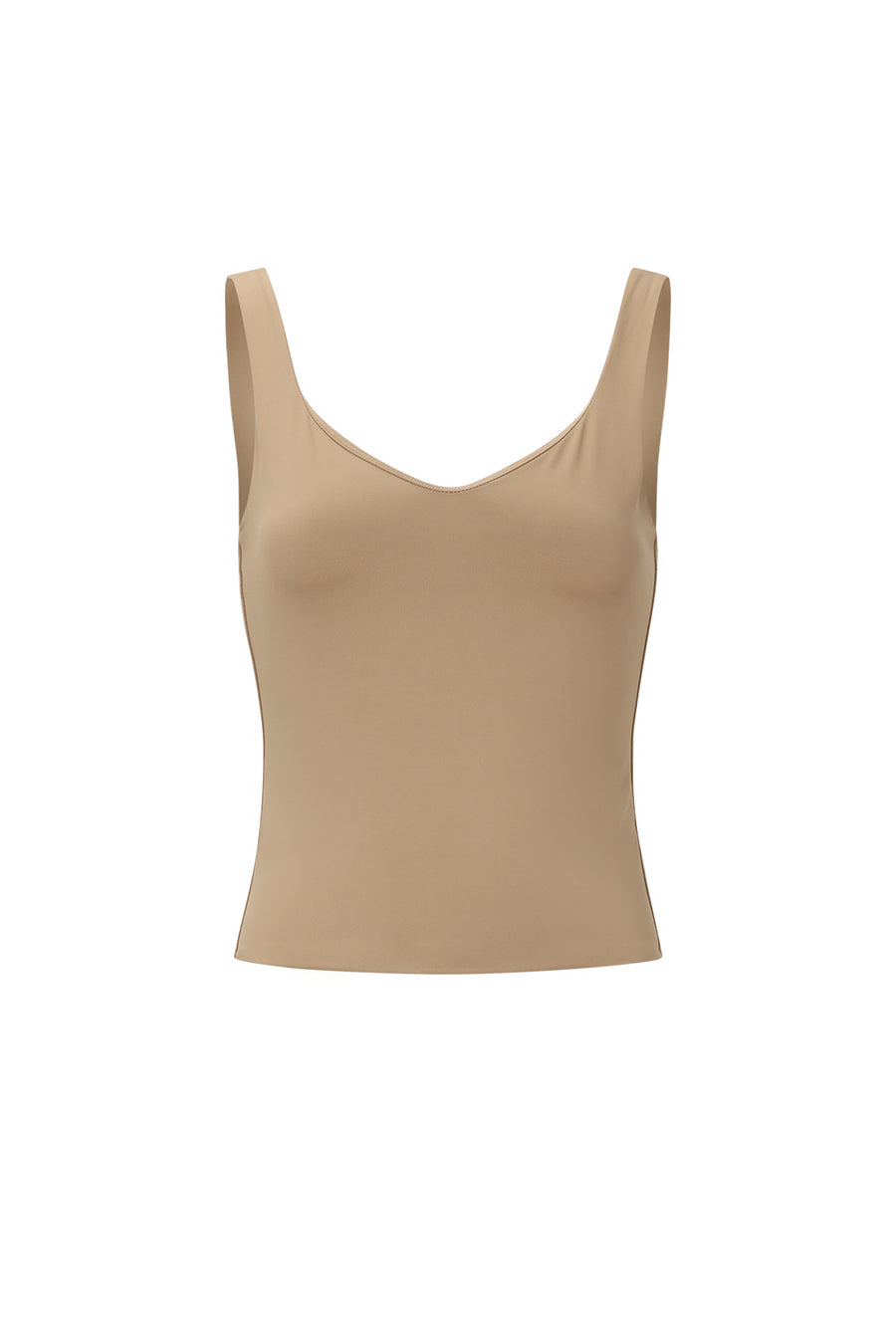 Dames basic top van gebreid nylon in vier effen kleuren