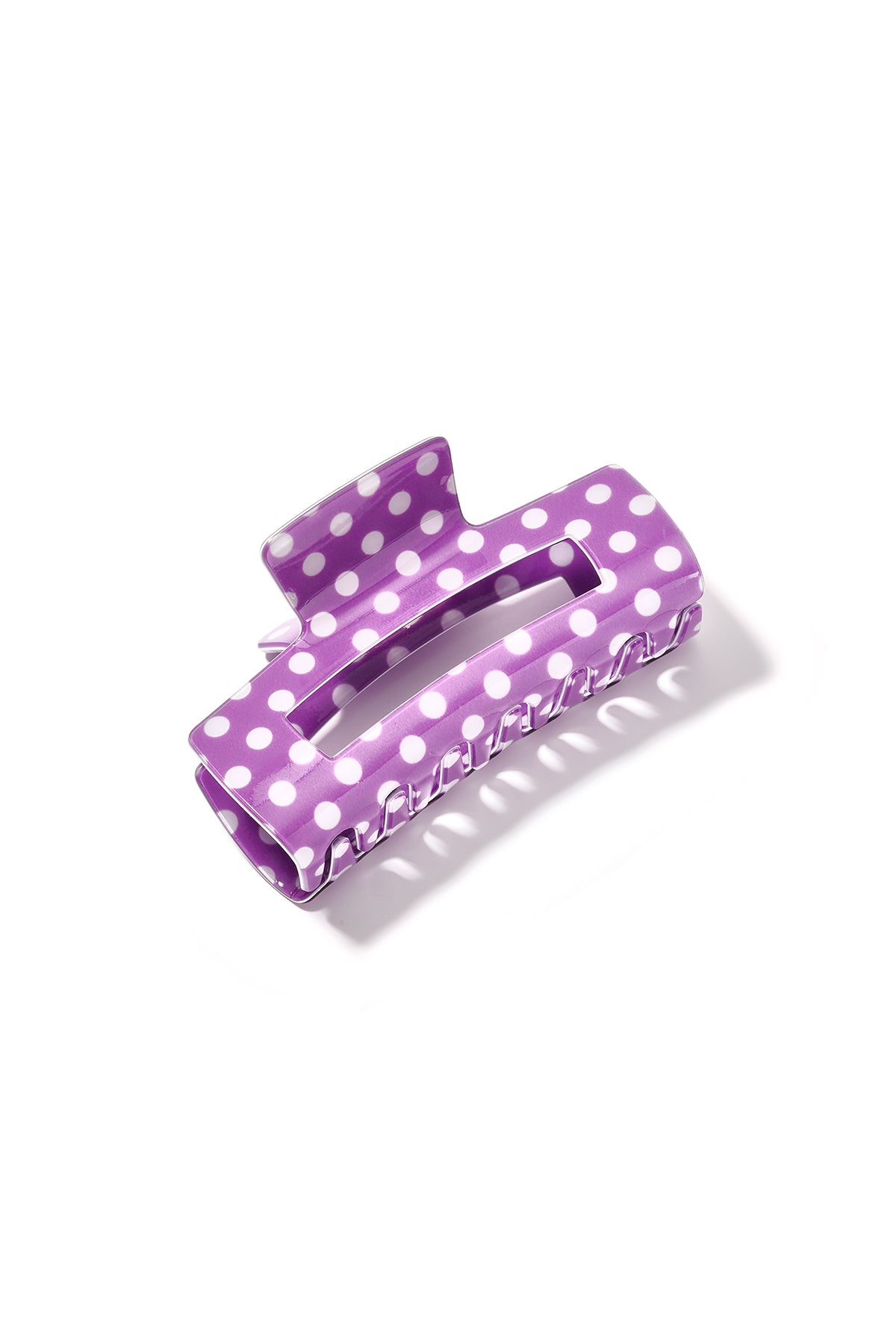 Pince à cheveux en PVC à pois – couleurs variées – au quotidien