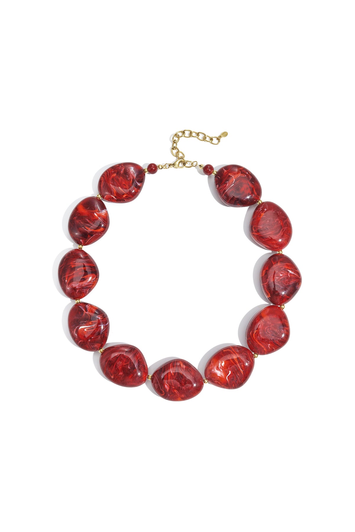 Women's acrylic beaded necklace – brown – casual for everyday use