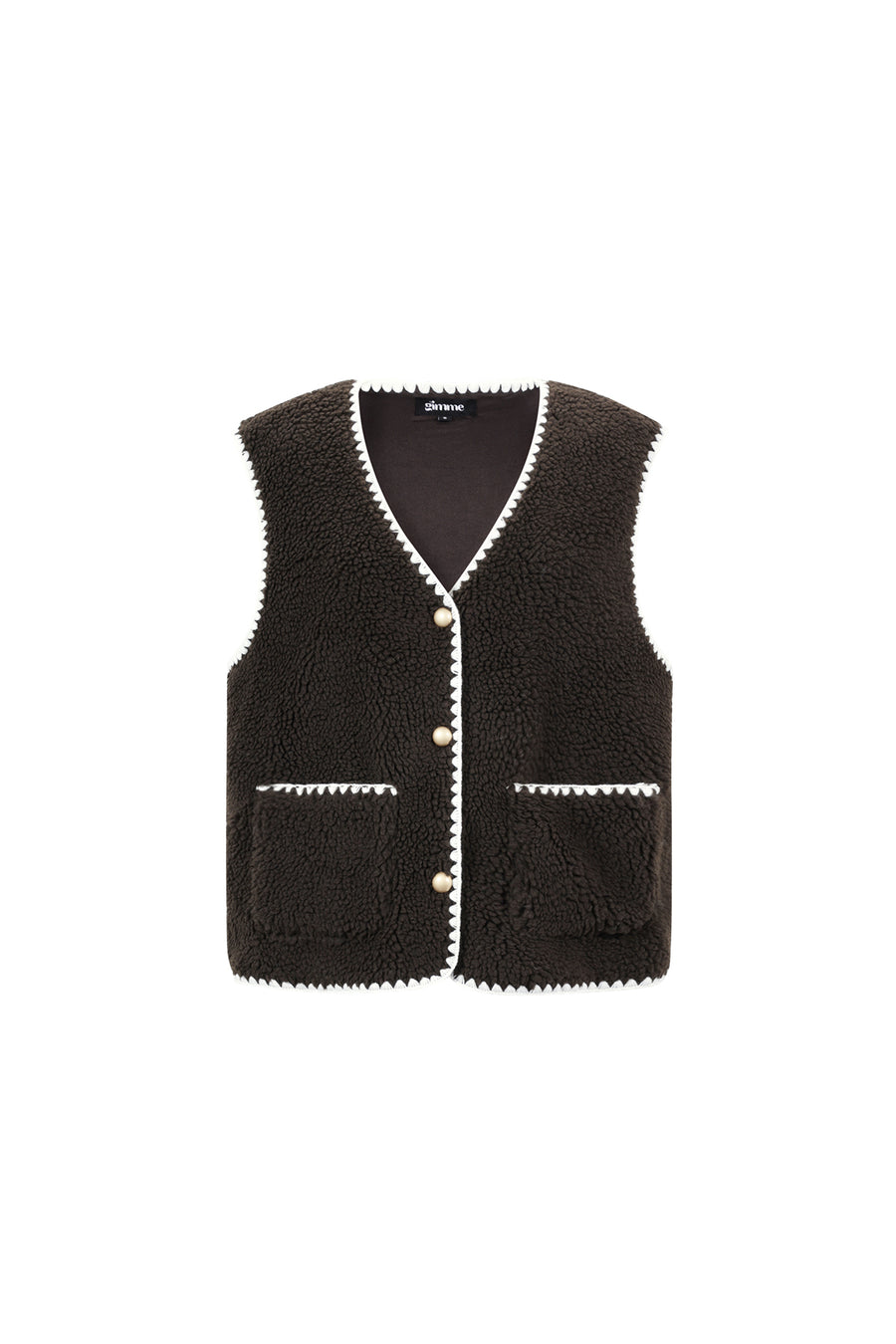 Dames Zoe gilet van polyester met kleurcontrast