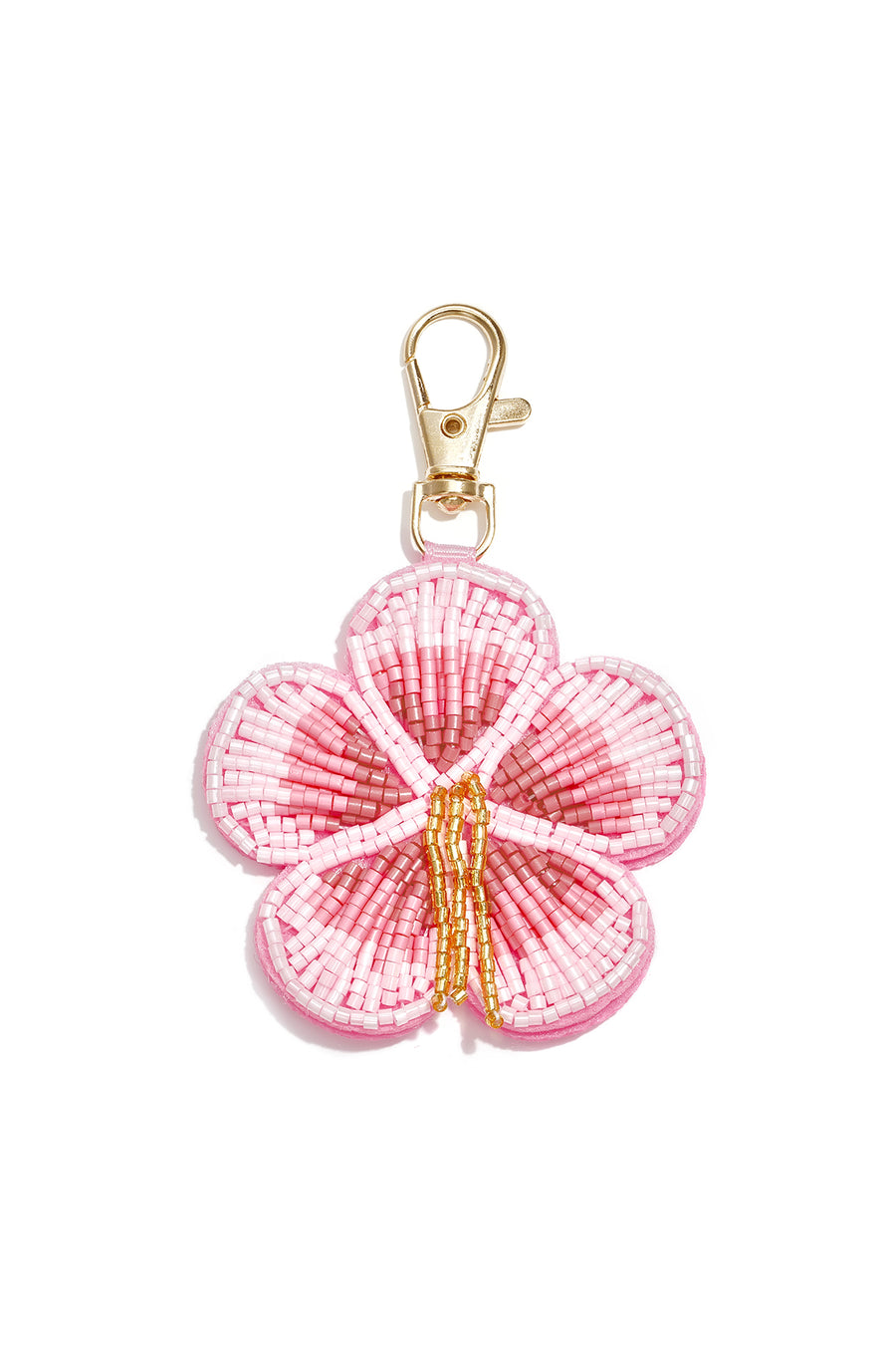Support de sac en verre, alliage métallique avec motif floral – rouge et rose