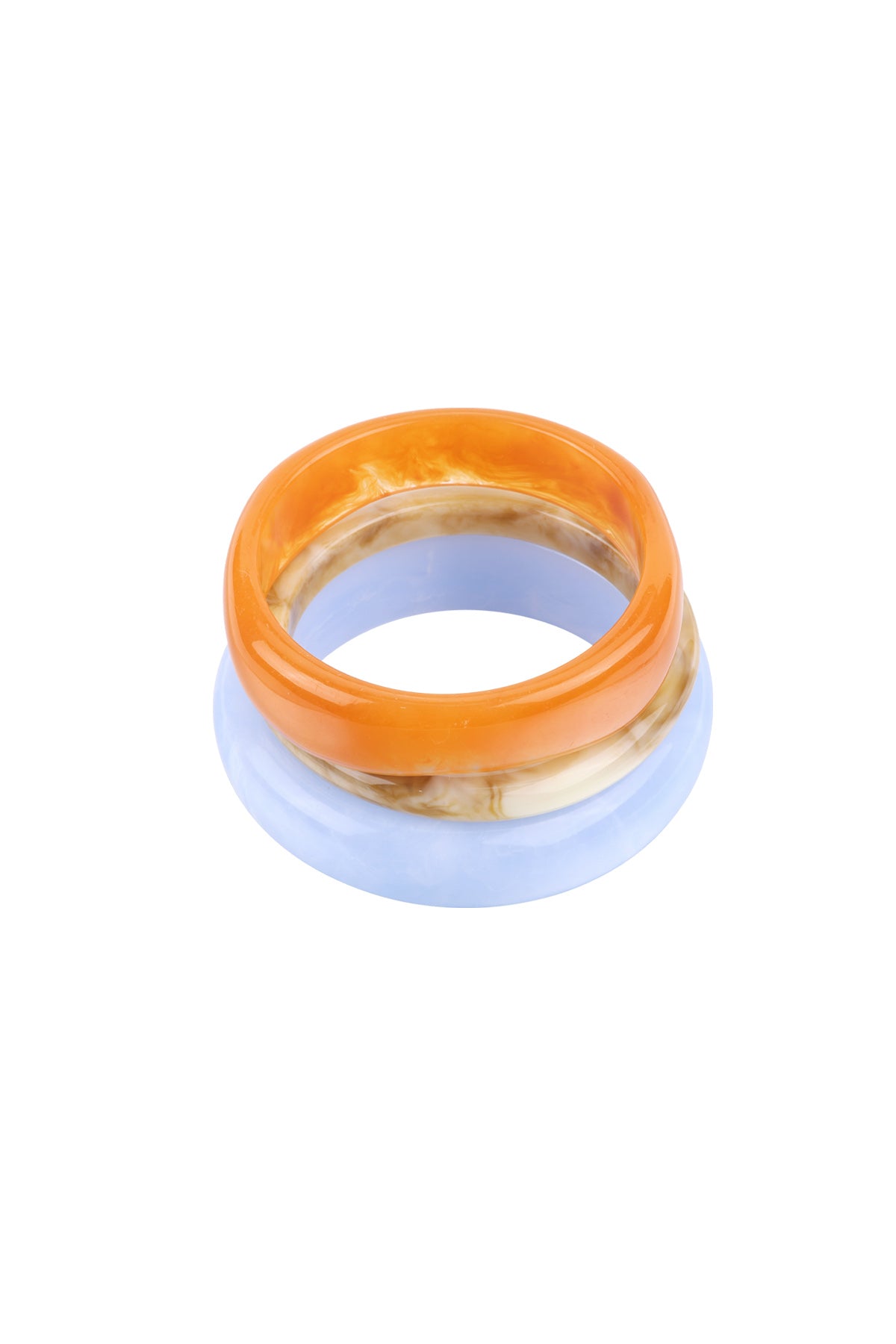 Bracelet rigide pour femme en résine à la forme organique – plusieurs couleurs