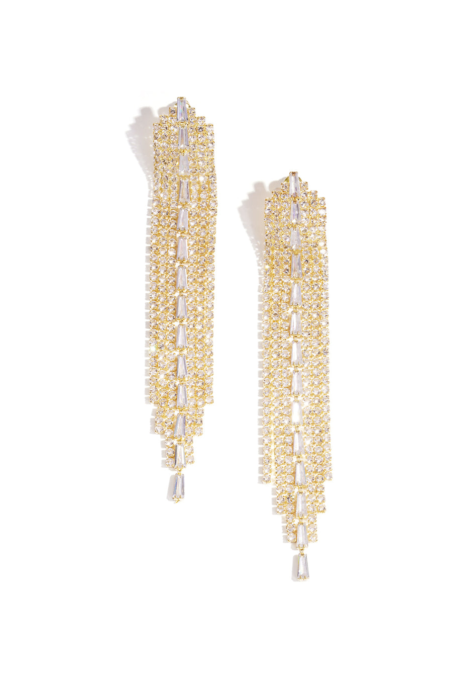 Boucles d'oreilles de fête pour femmes en cuivre de forme organique - couleur or