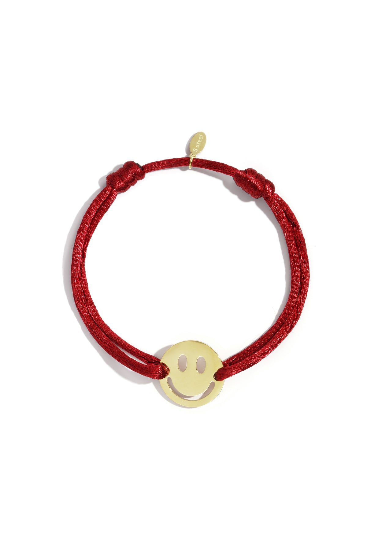 Satijnen armband met smiley