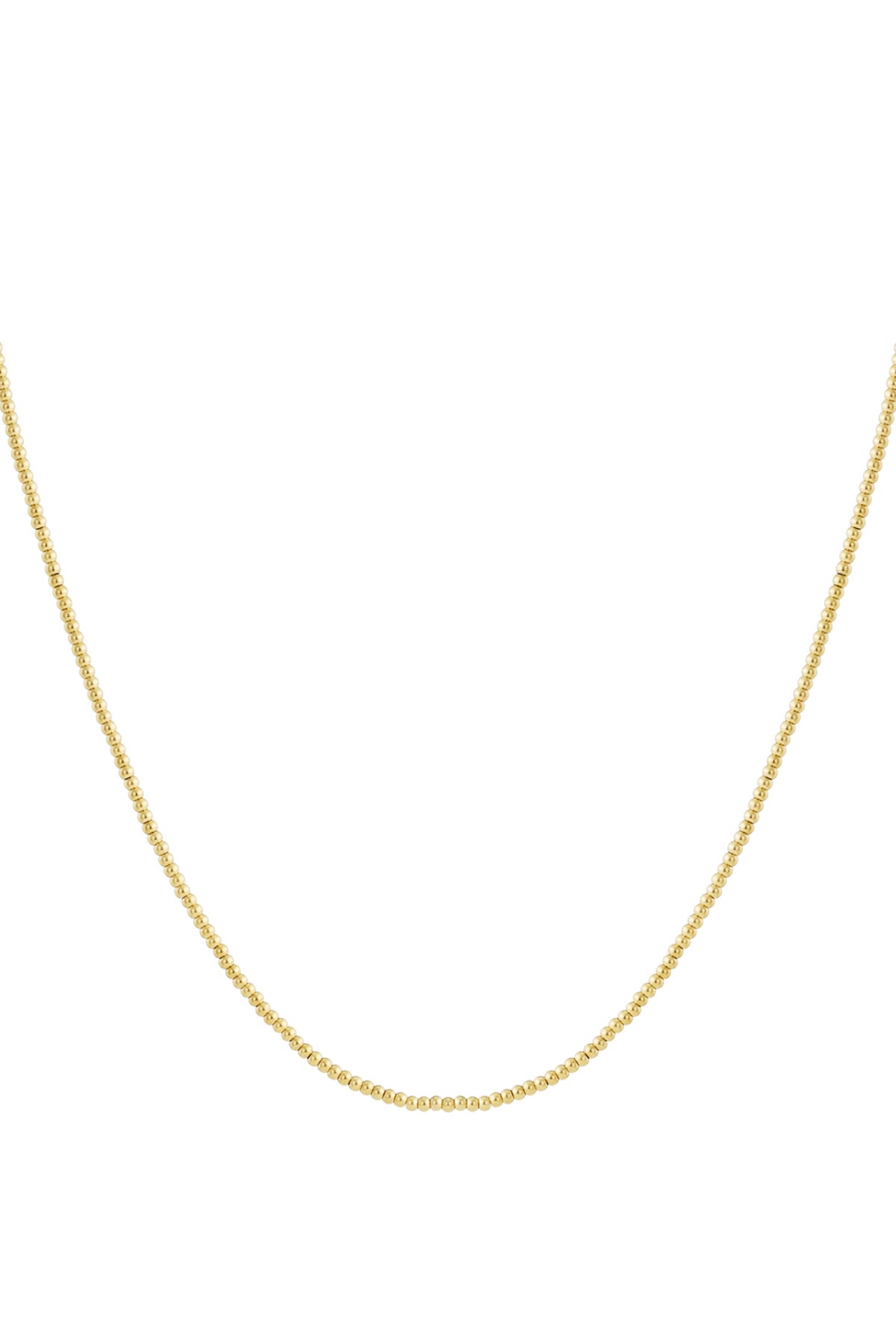 Collier de perles pour femmes en acier inoxydable – couleur or et couleur argent