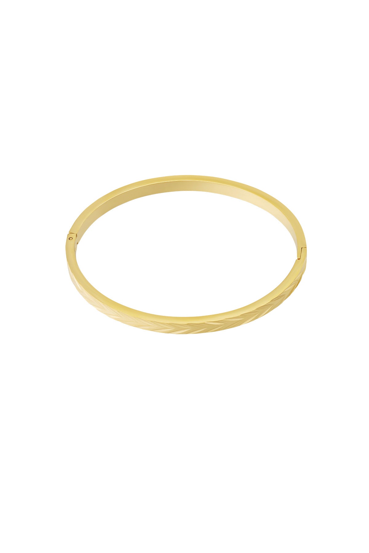 Bracelet jonc en acier inoxydable pour femme avec forme organique – couleur or
