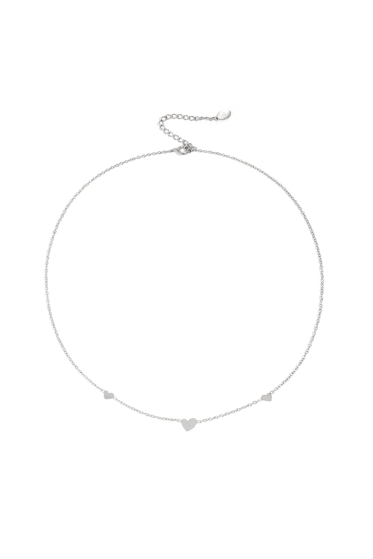 Chaîne maille pour femme en acier inoxydable avec pendentif cœur – doré