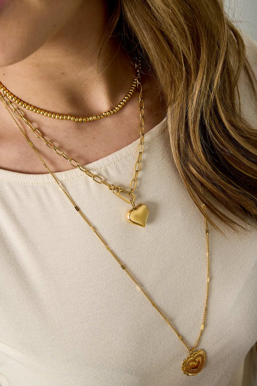 Ketting hangend hart met frontsluiting