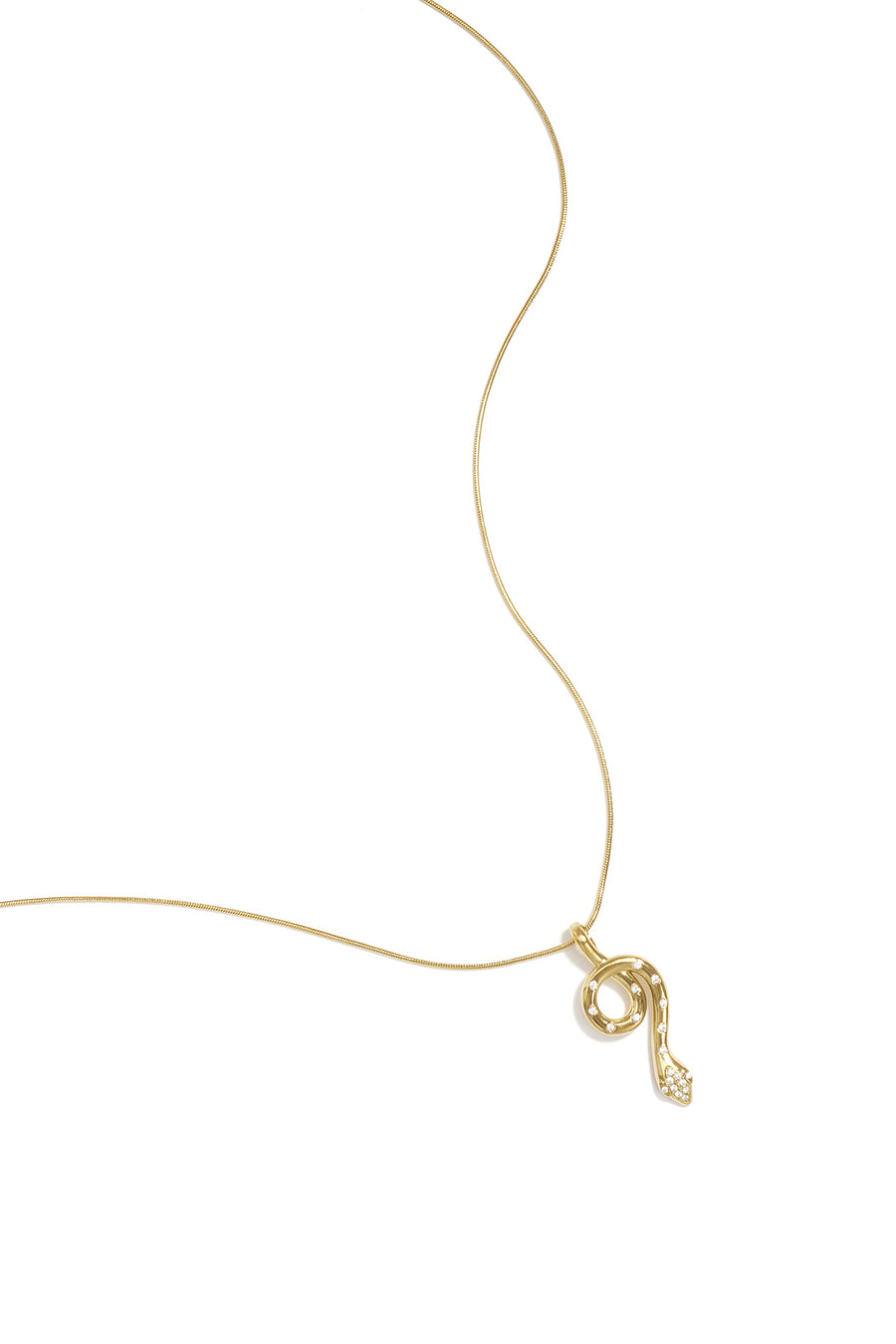 Collier pour femme avec pendentif en acier inoxydable motif serpent – doré et argenté