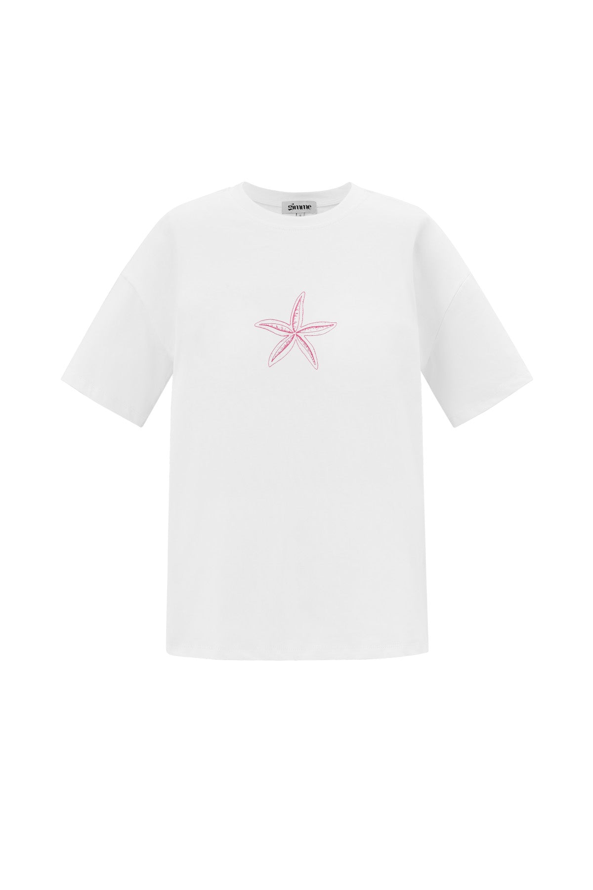 T-shirt pour femmes avec motif étoile de mer et imprimé texte – photo 10
