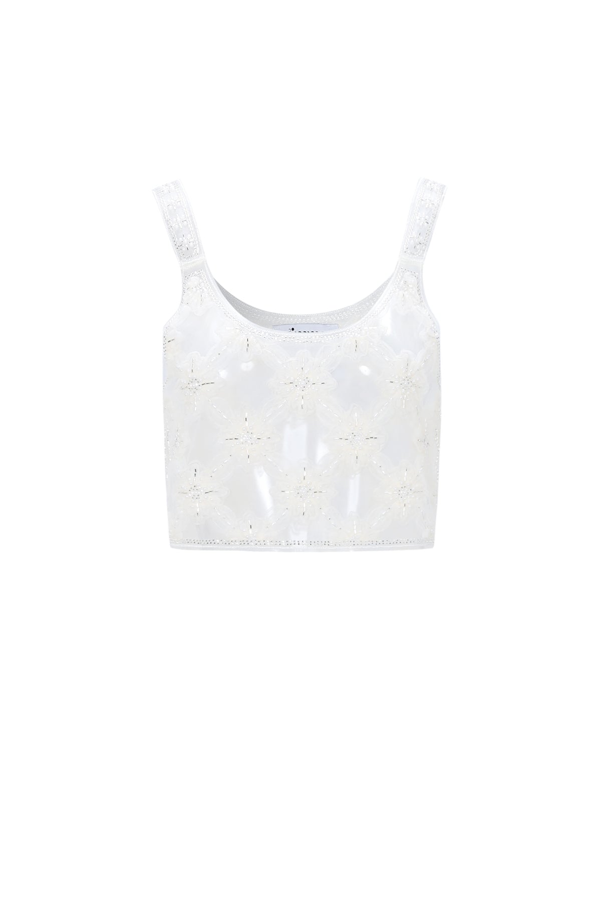 Dames Girls Night Out top met bloemenprint en kanten paneel