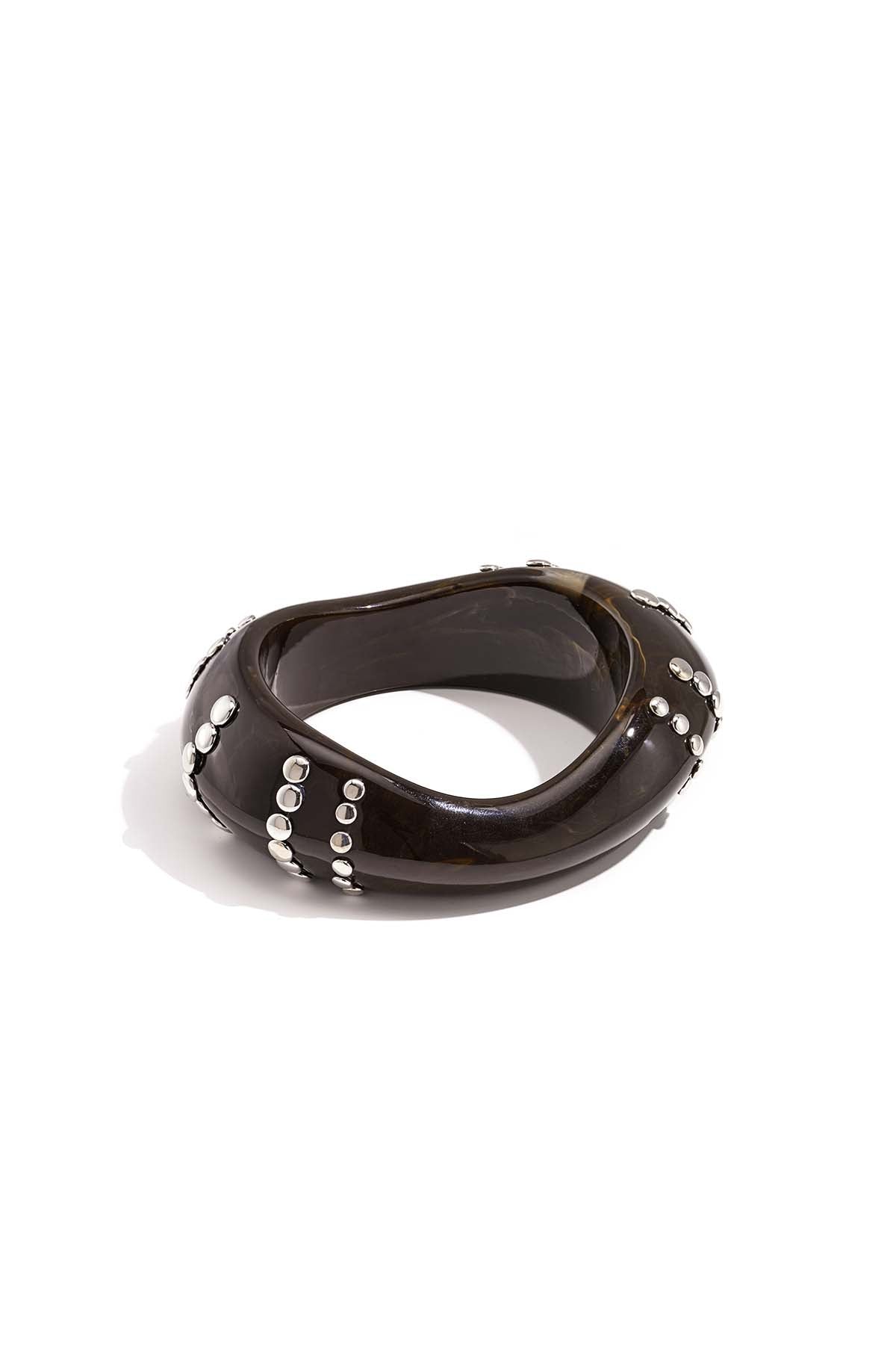Bracelet jonc pour femme en résine de forme ronde – plusieurs coloris