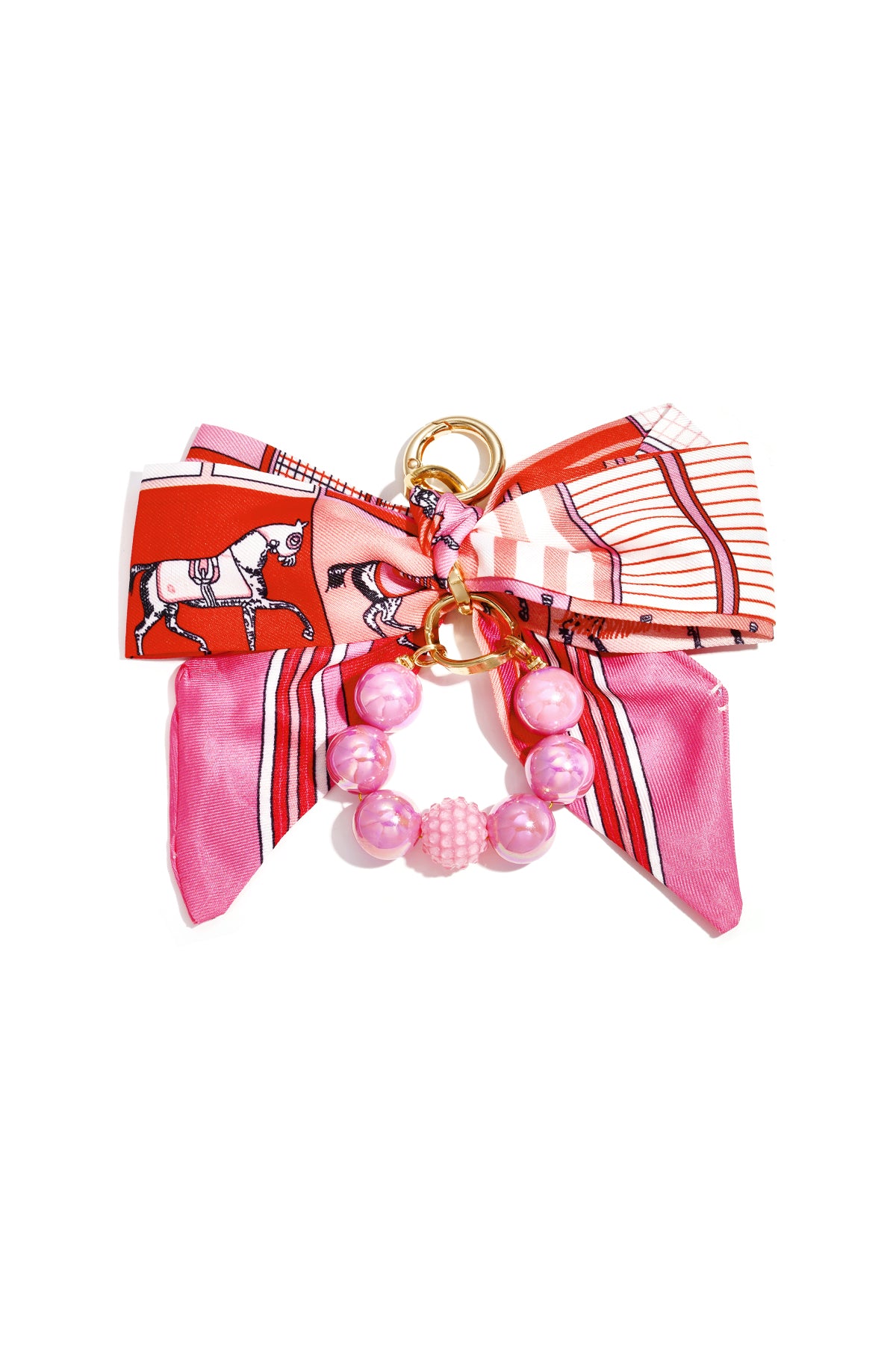 Sac à bandoulière en polyester avec nœud et perles – plusieurs coloris