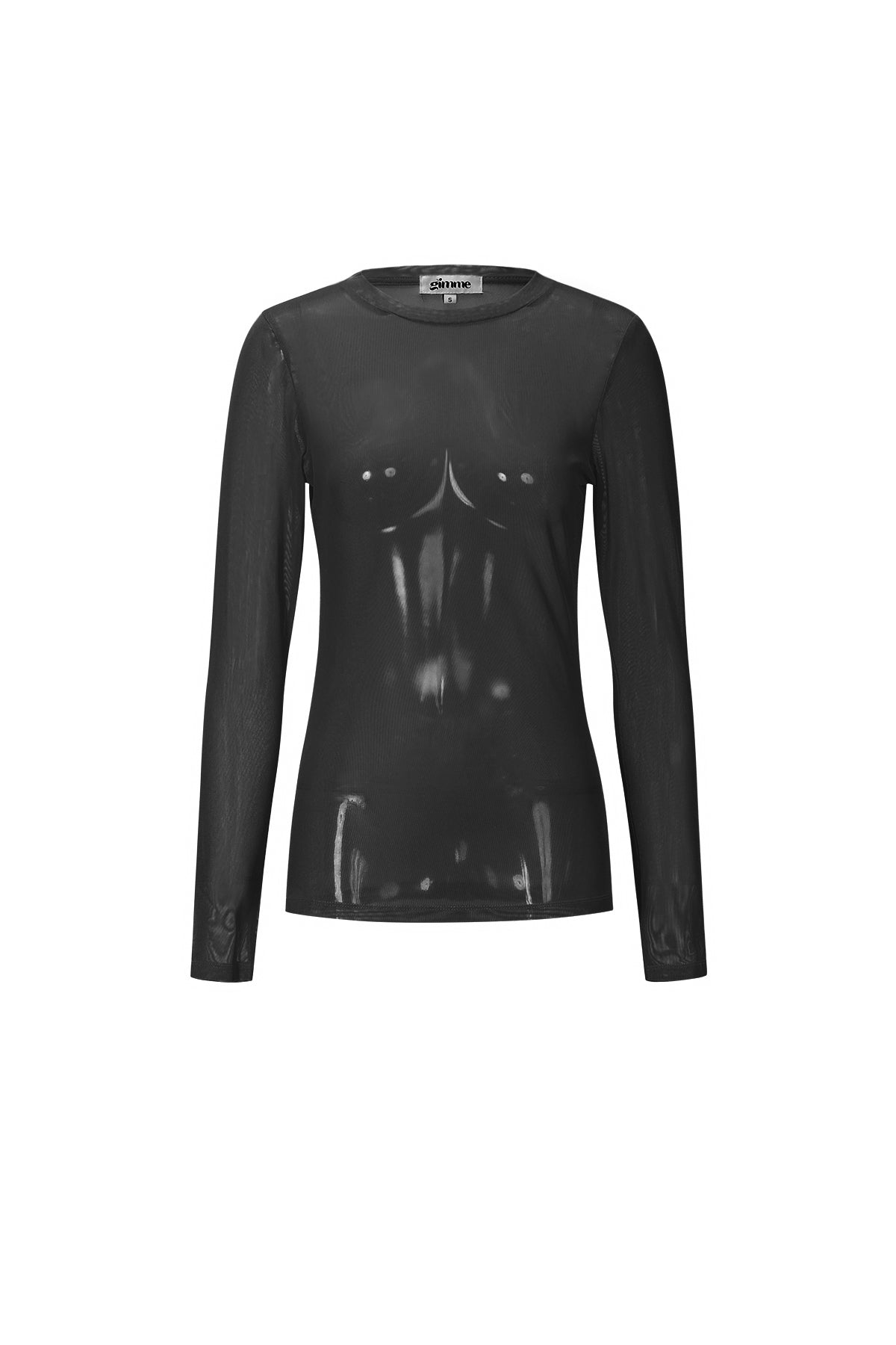 Dames mesh longsleeve top van polyester in drie kleuren – productfoto 9