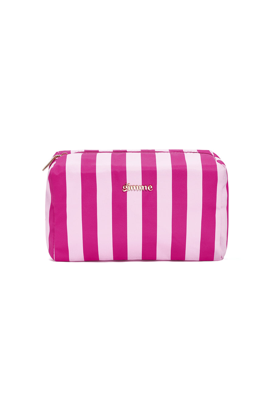 Gestreept make-uptasje in bruin of roze – productfoto 2