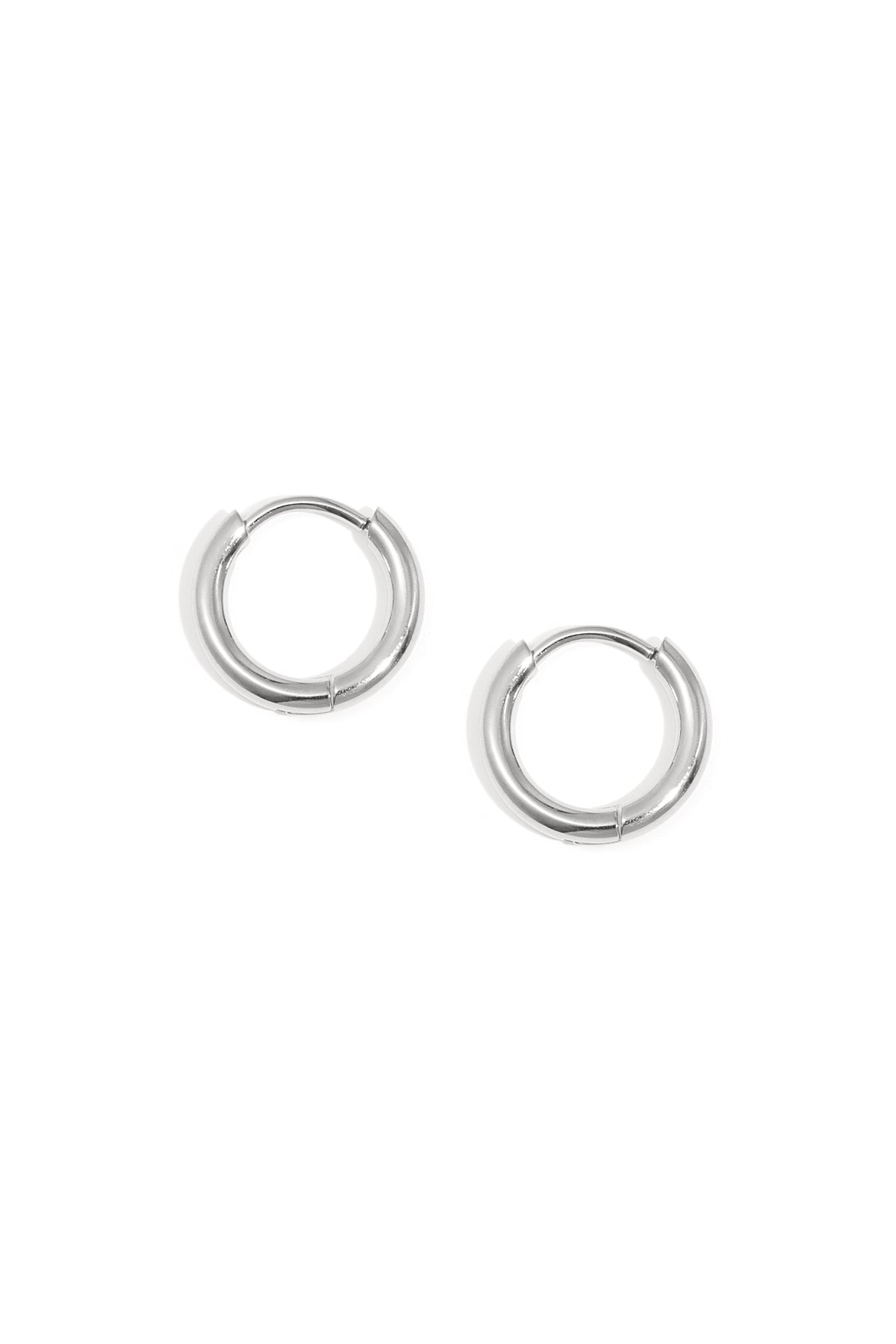 Boucles d'oreilles créoles rondes en acier inoxydable pour femmes – couleur or