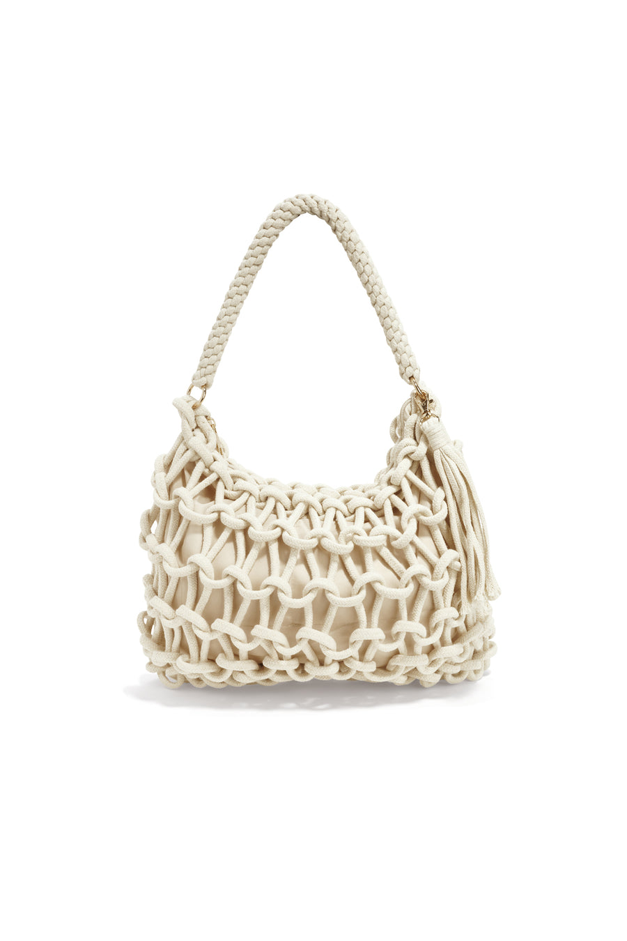 Sac de plage 100 % coton au design uni et détail tressé avec fermeture éclair