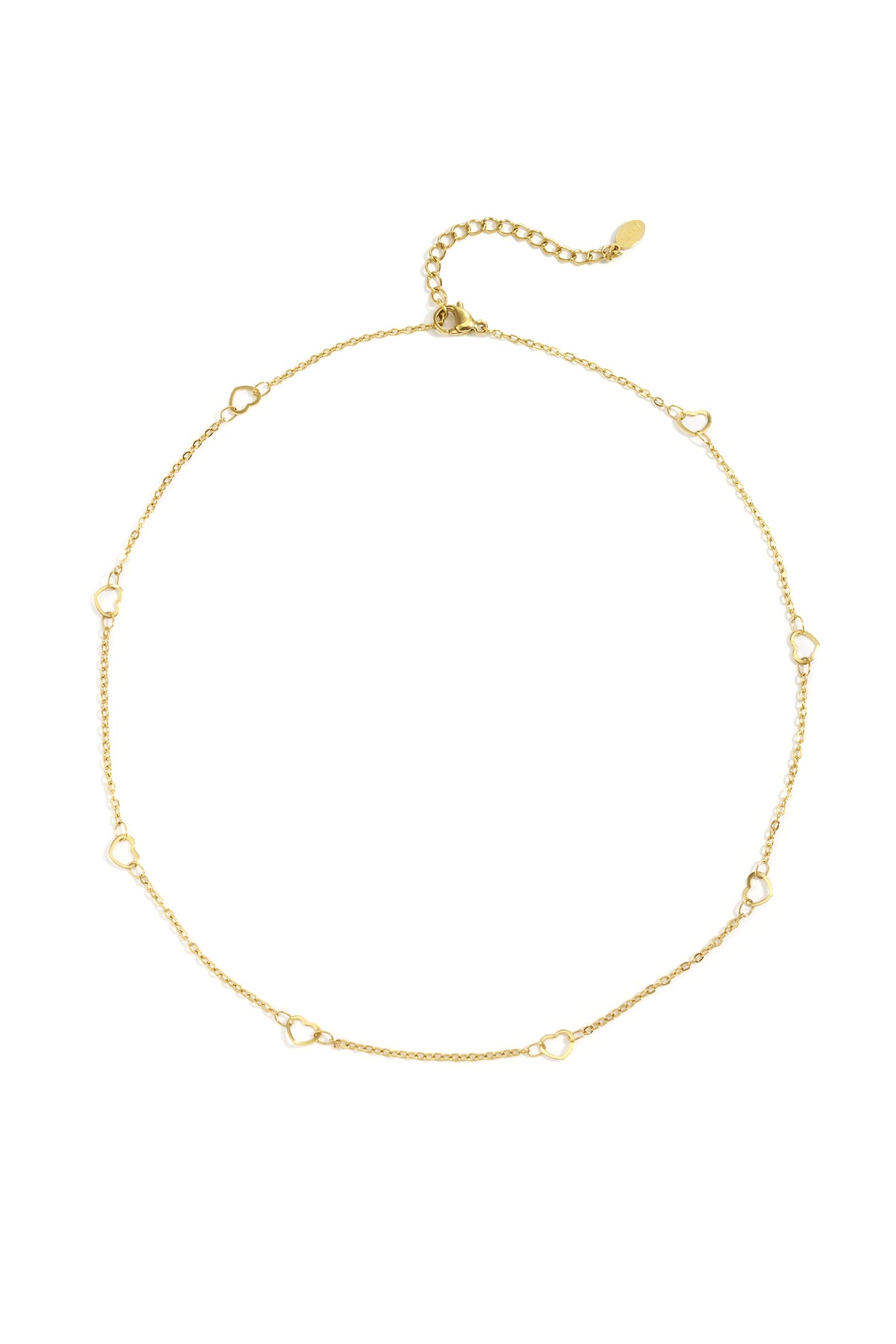Chaîne à maillons pour femme en acier inoxydable 304 avec pendentif cœur et détails de maillons