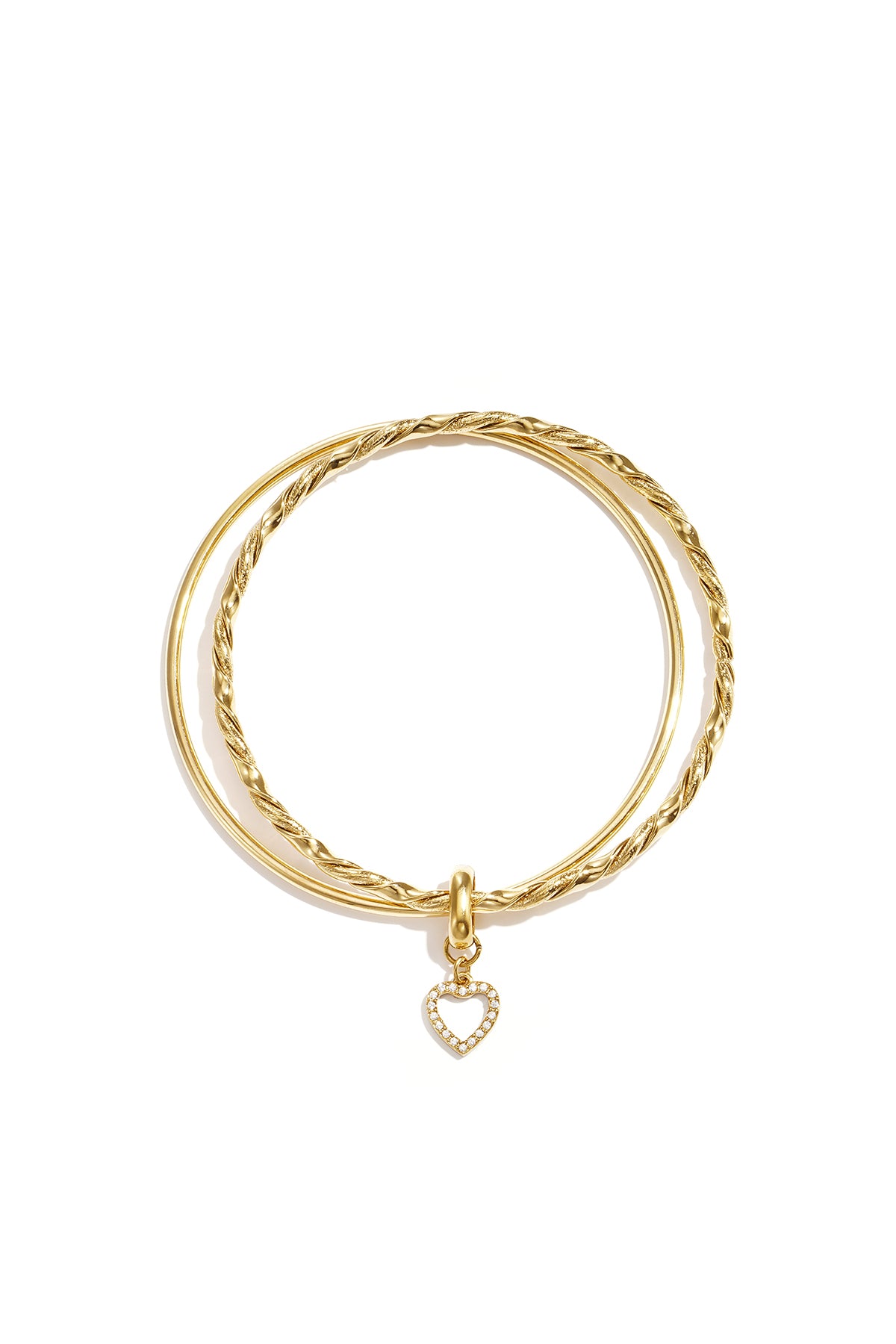 Bangles met hangende bloem charm