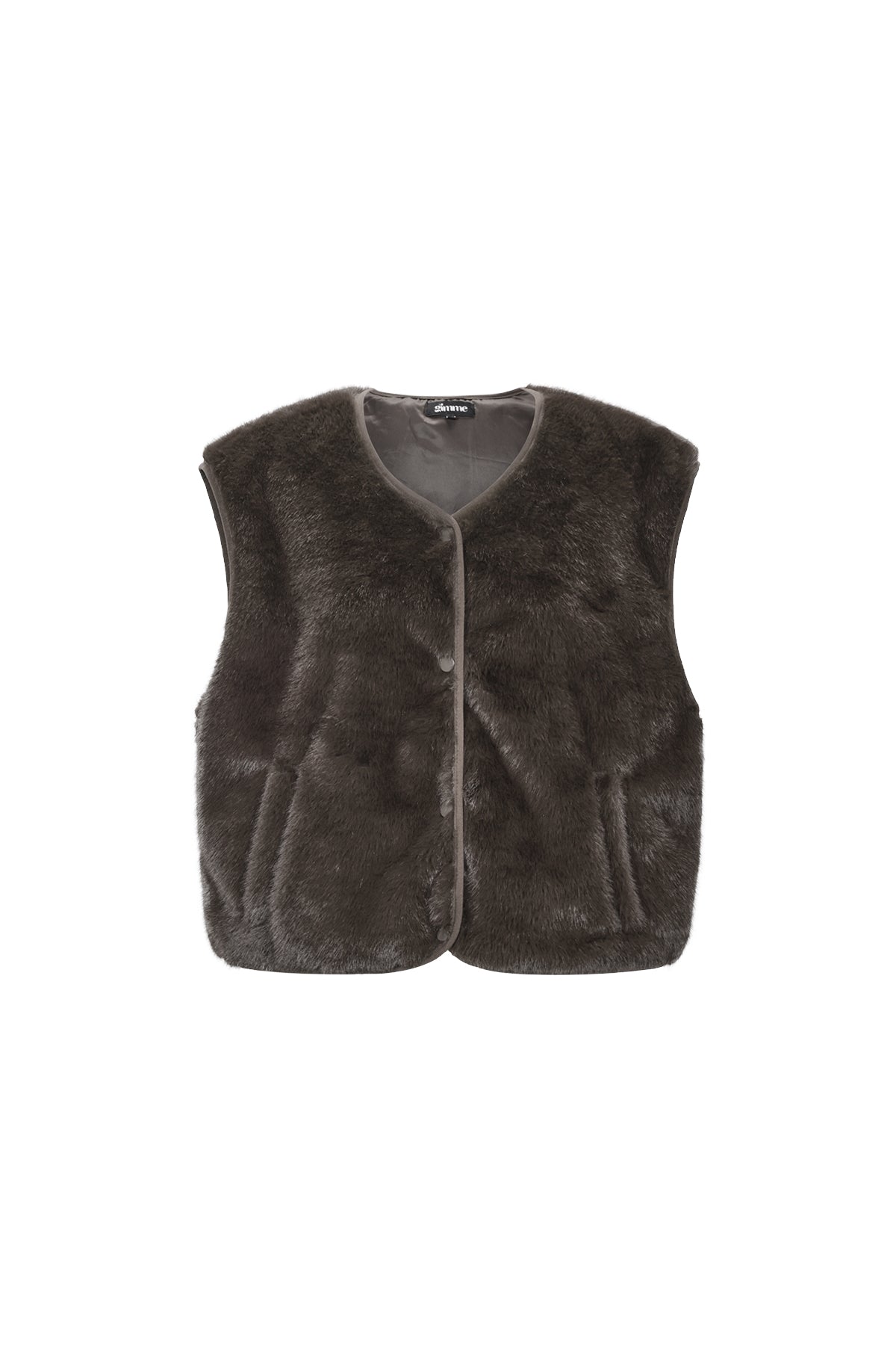 Dames mouwloos gilet van imitatiebont – productfoto 8
