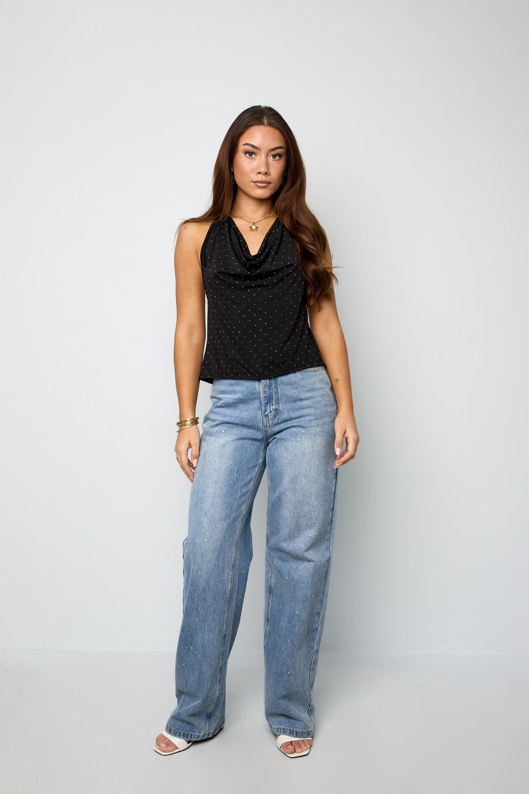 Dames Sunkissed top met strassdetail – productfoto 7