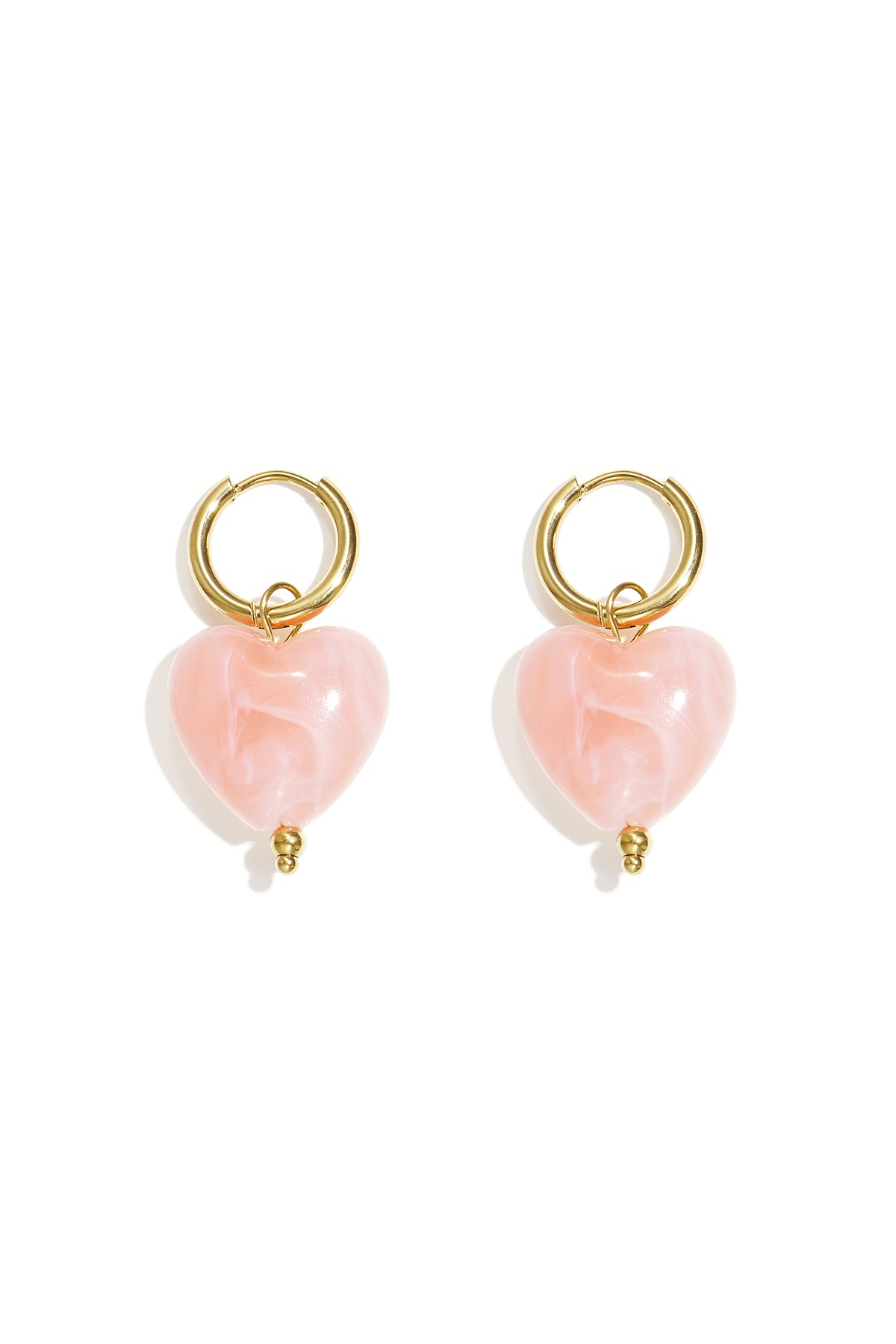 Boucles d'oreilles pendantes en acier inoxydable en forme de cœur pour femme – plusieurs coloris