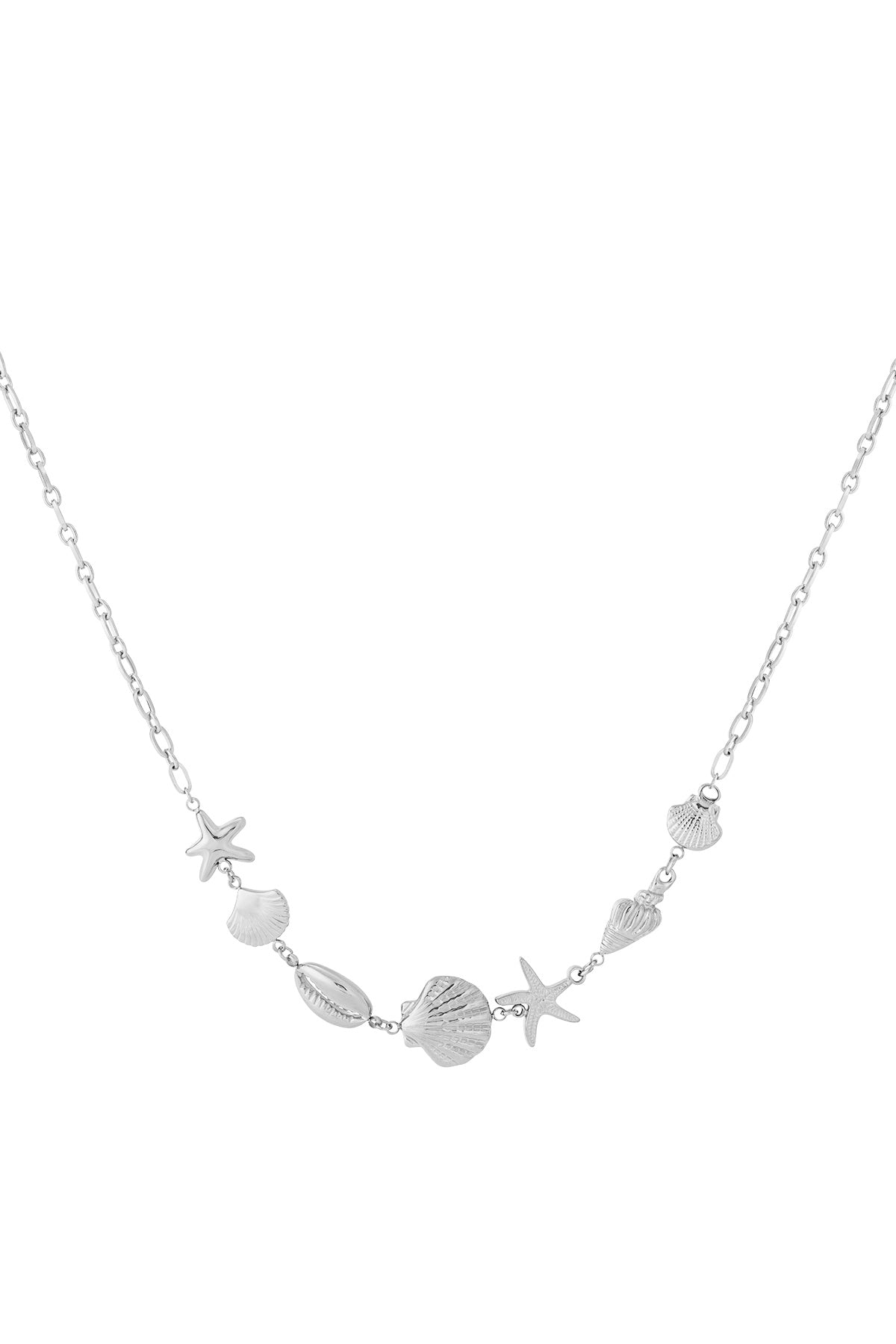 Collier pendentif pour femme en acier inoxydable 304 avec détails océaniques – doré