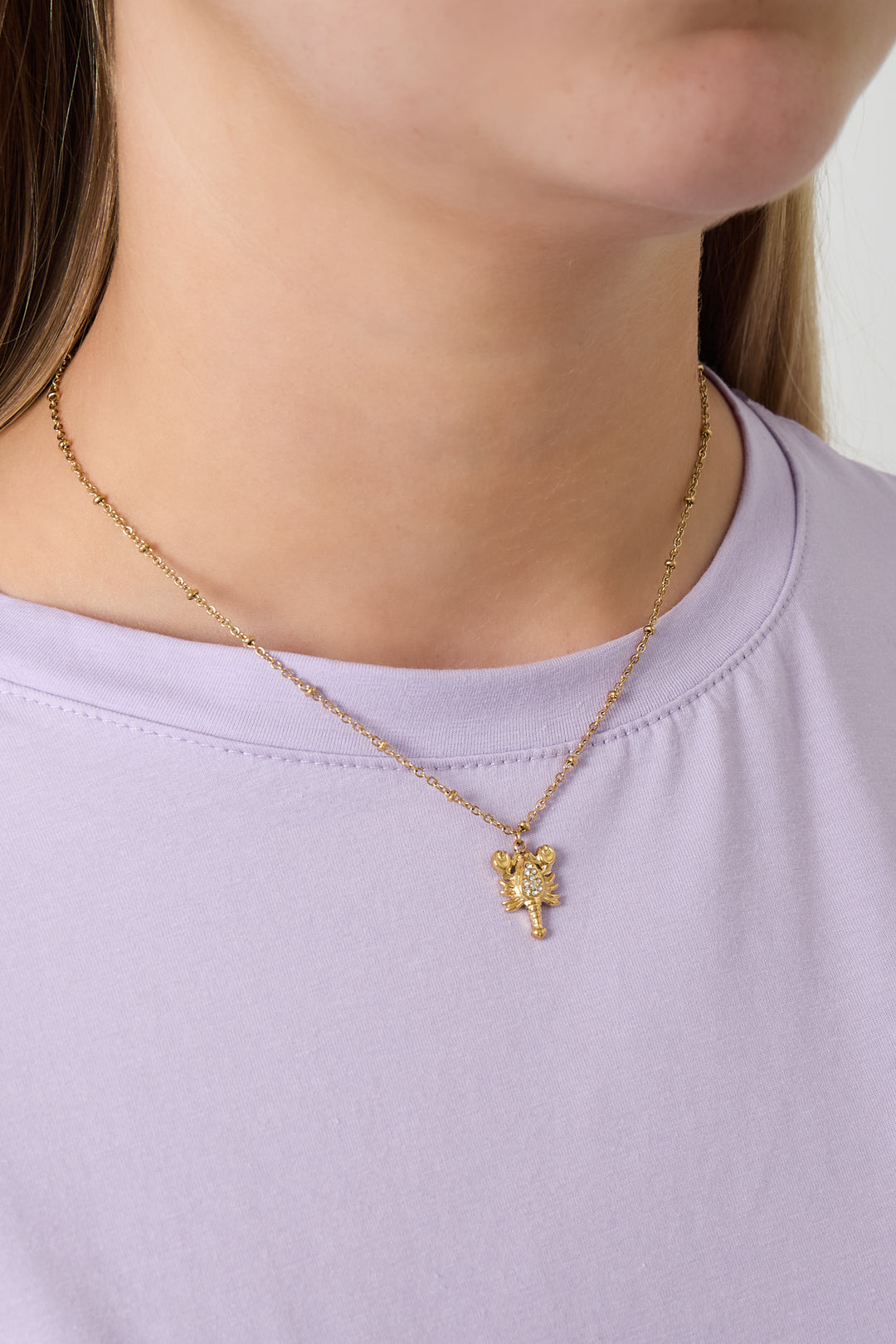 Collier femme en acier inoxydable 304 avec pendentif motif animal – couleur or – photo 2