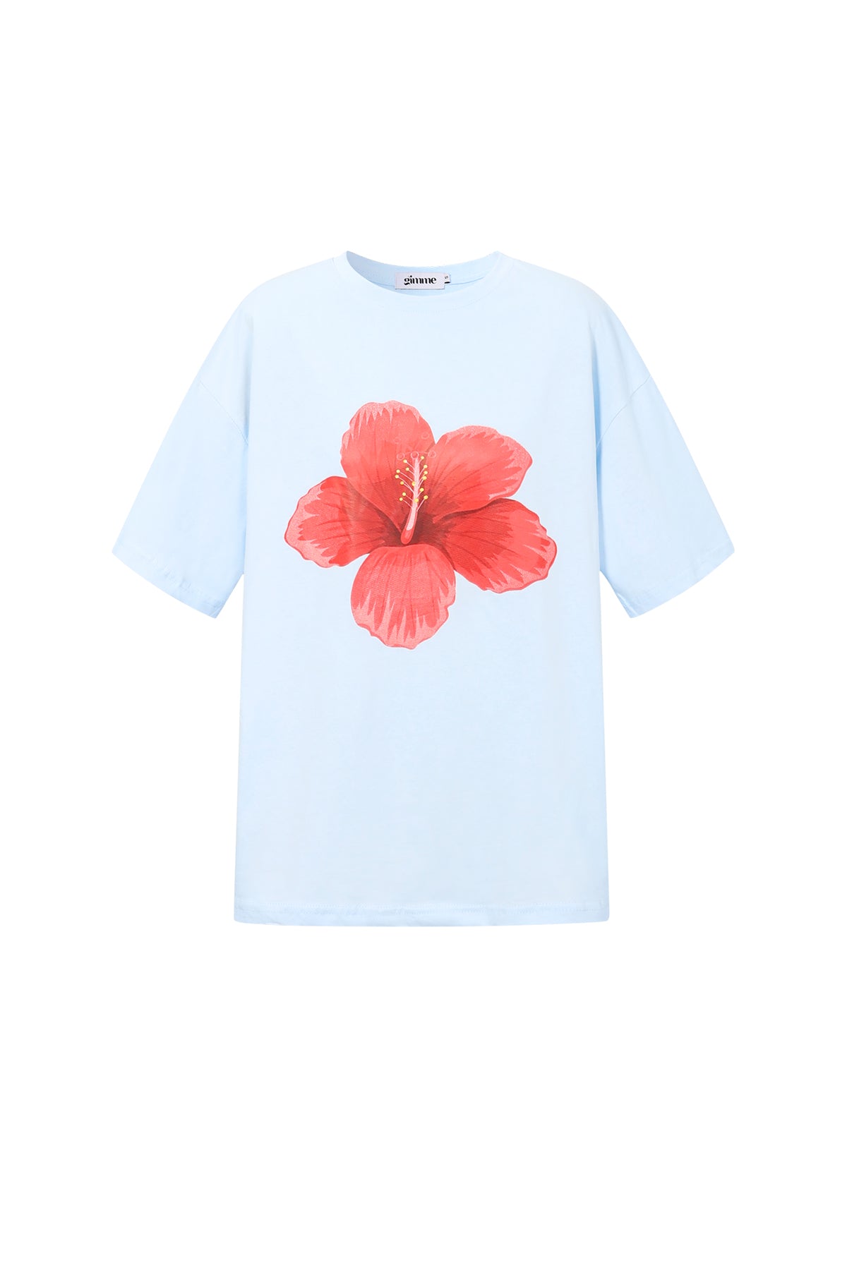 Tropisch bloemen T-shirt voor dames – productfoto 11