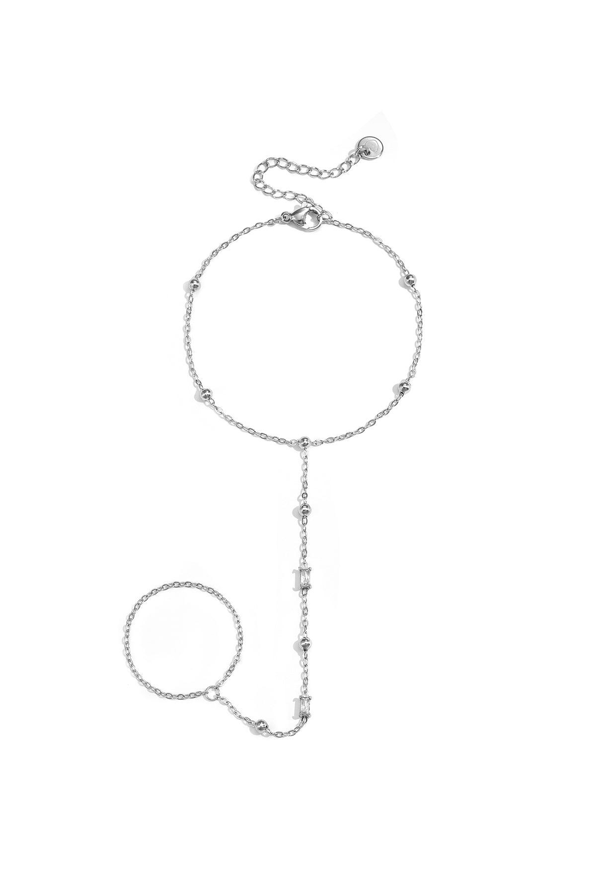 Chaîne de main pour femme en acier inoxydable avec forme géométrique – couleur or